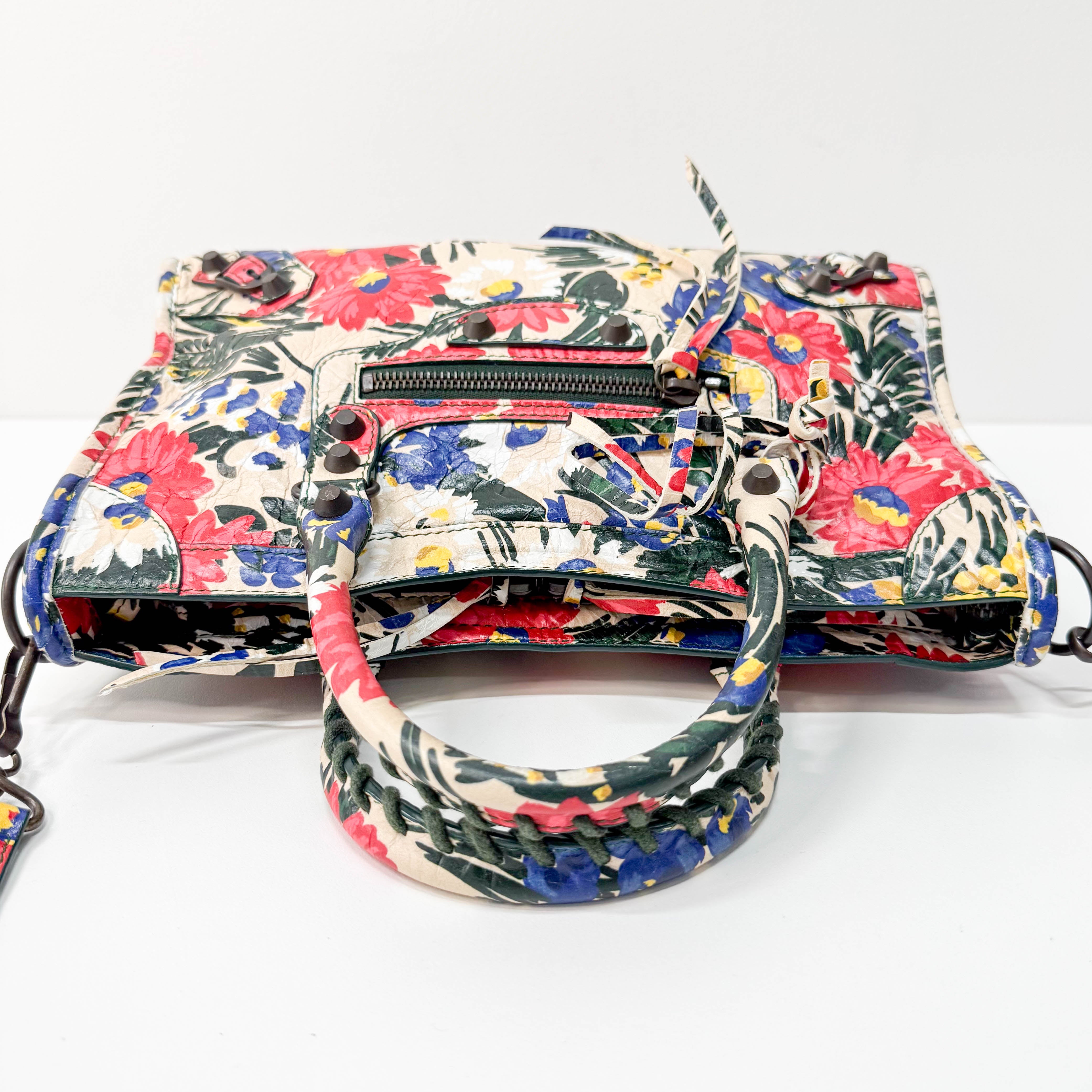 Multicolour Floral Print Motocross City Bag