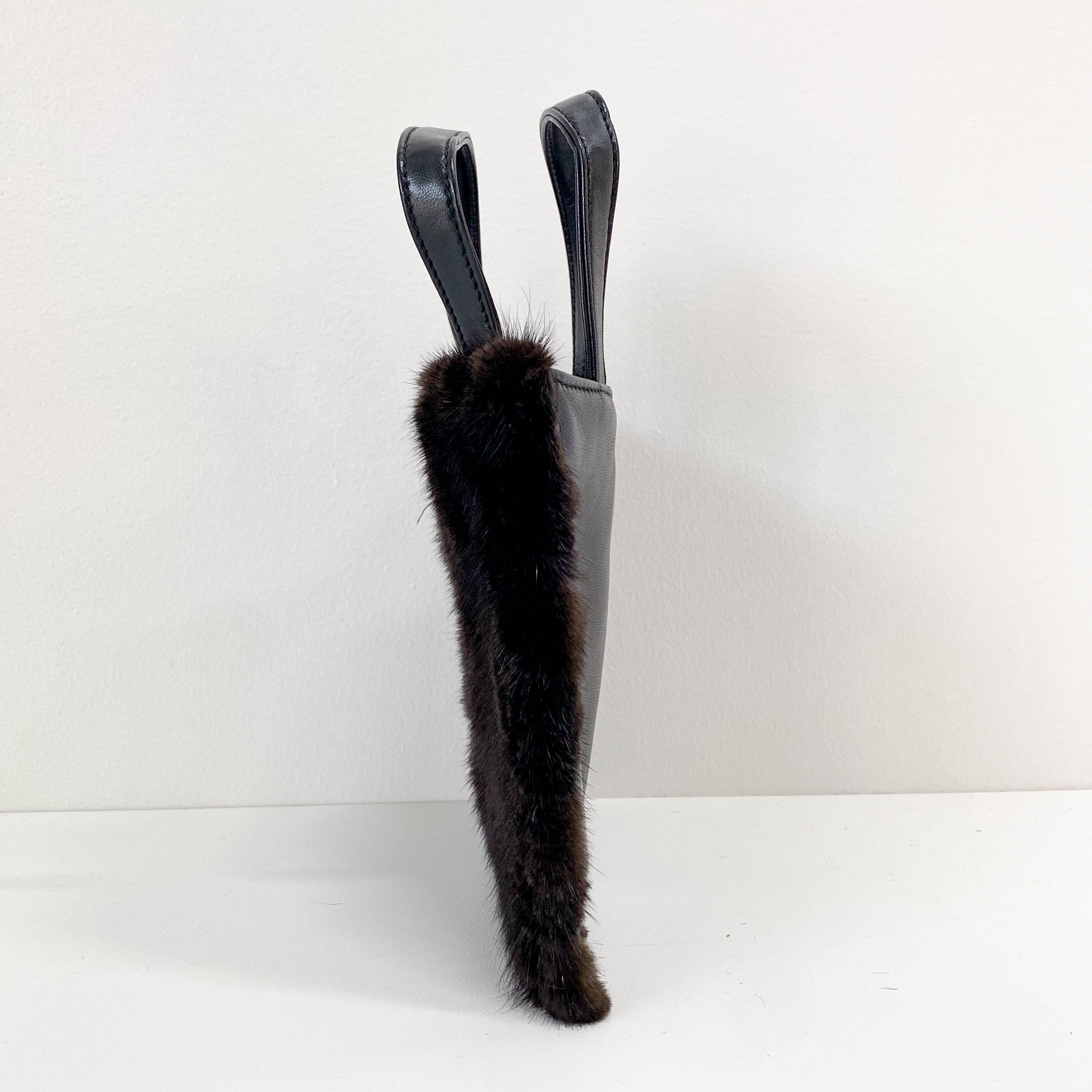 Mini Black Pony Hair Handbag