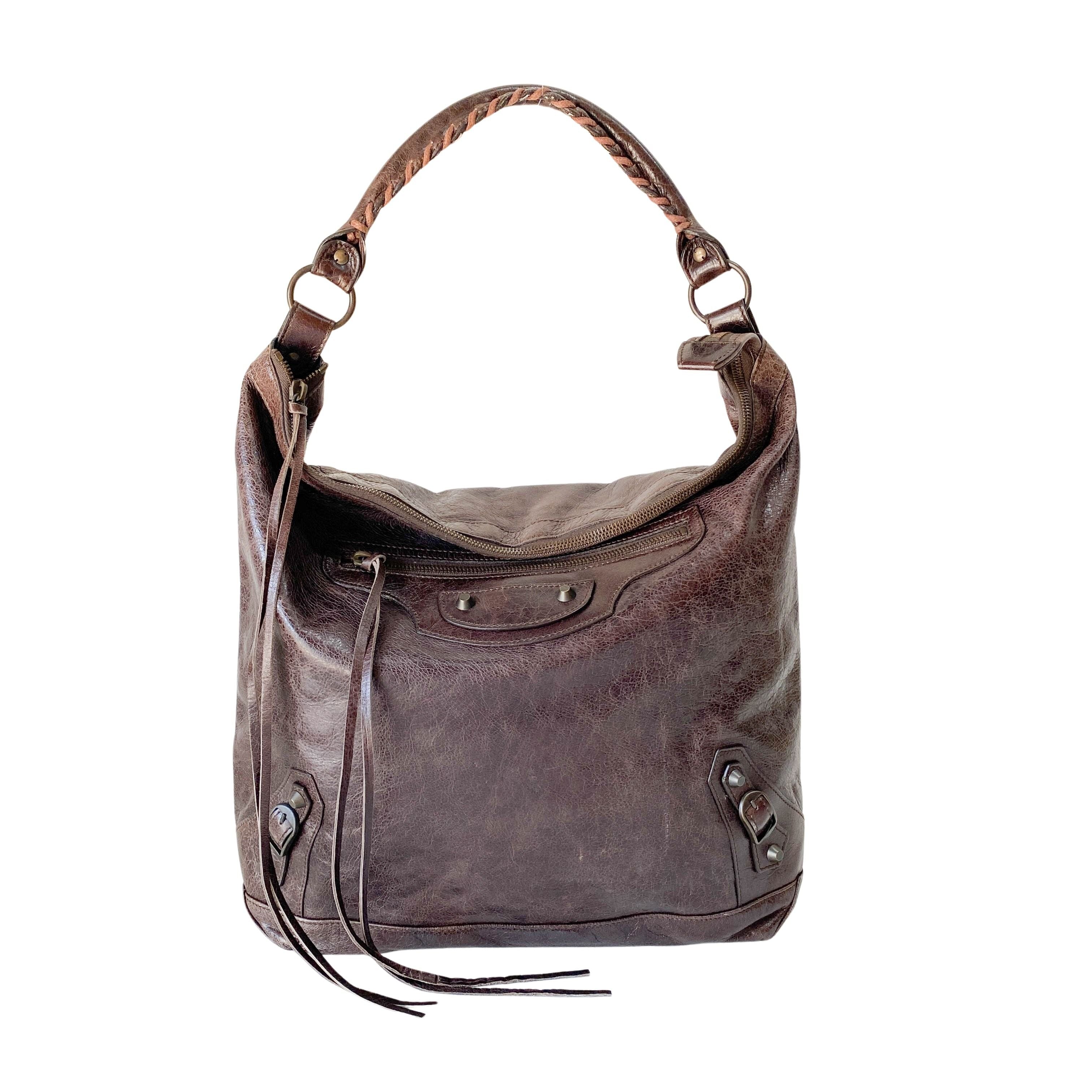 The Day Brown Calfskin Leather Shoulder Bag