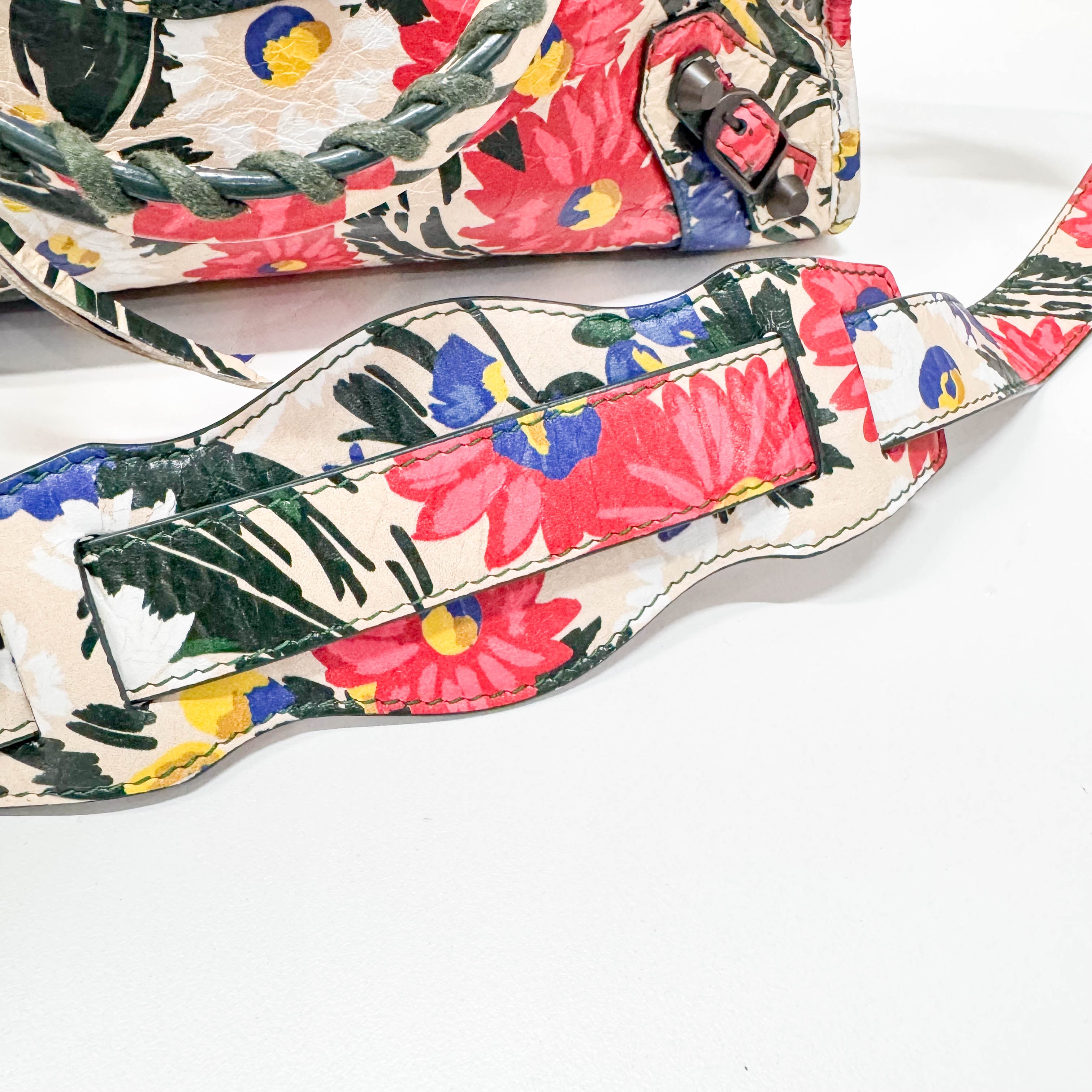 Multicolour Floral Print Motocross City Bag