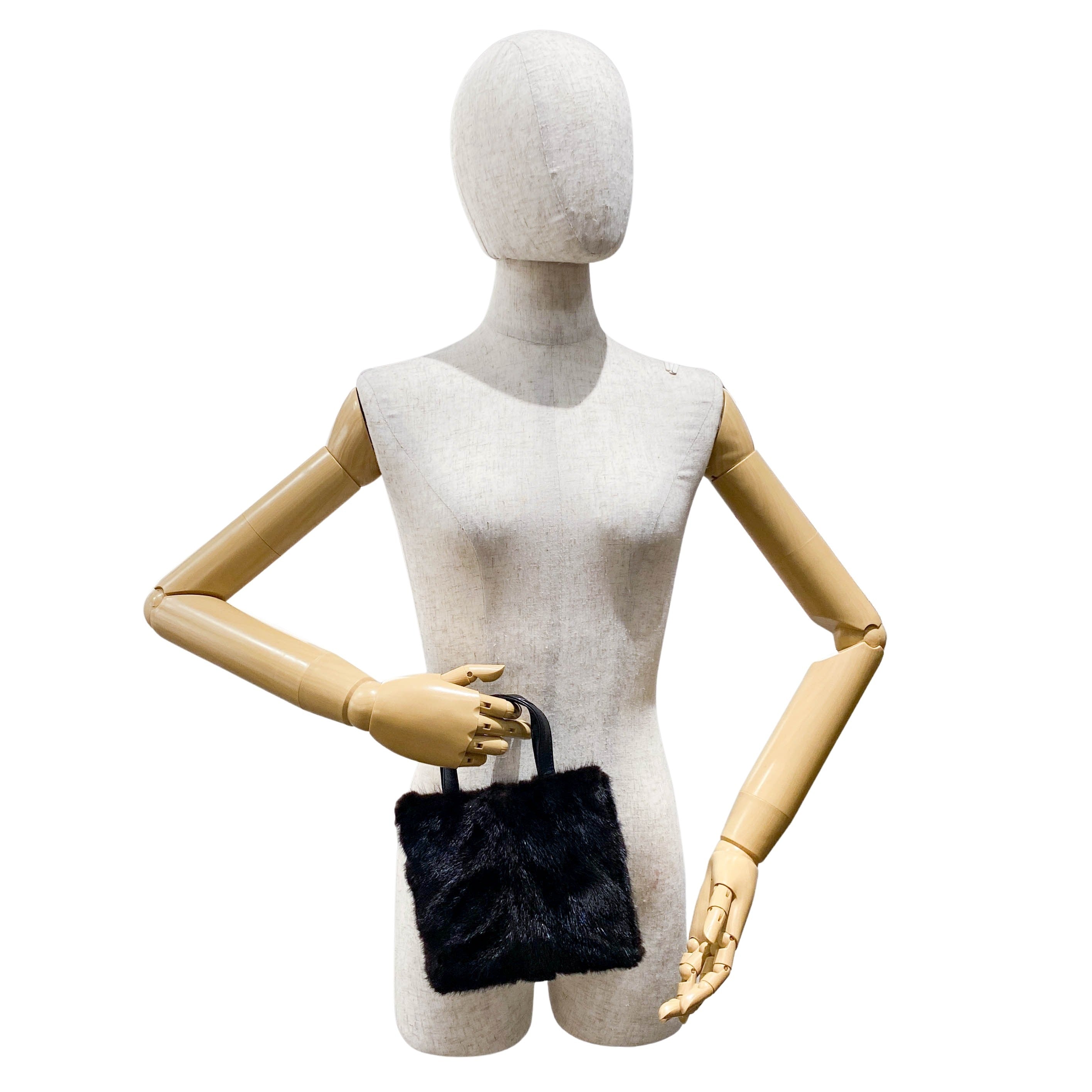 Mini Black Pony Hair Handbag