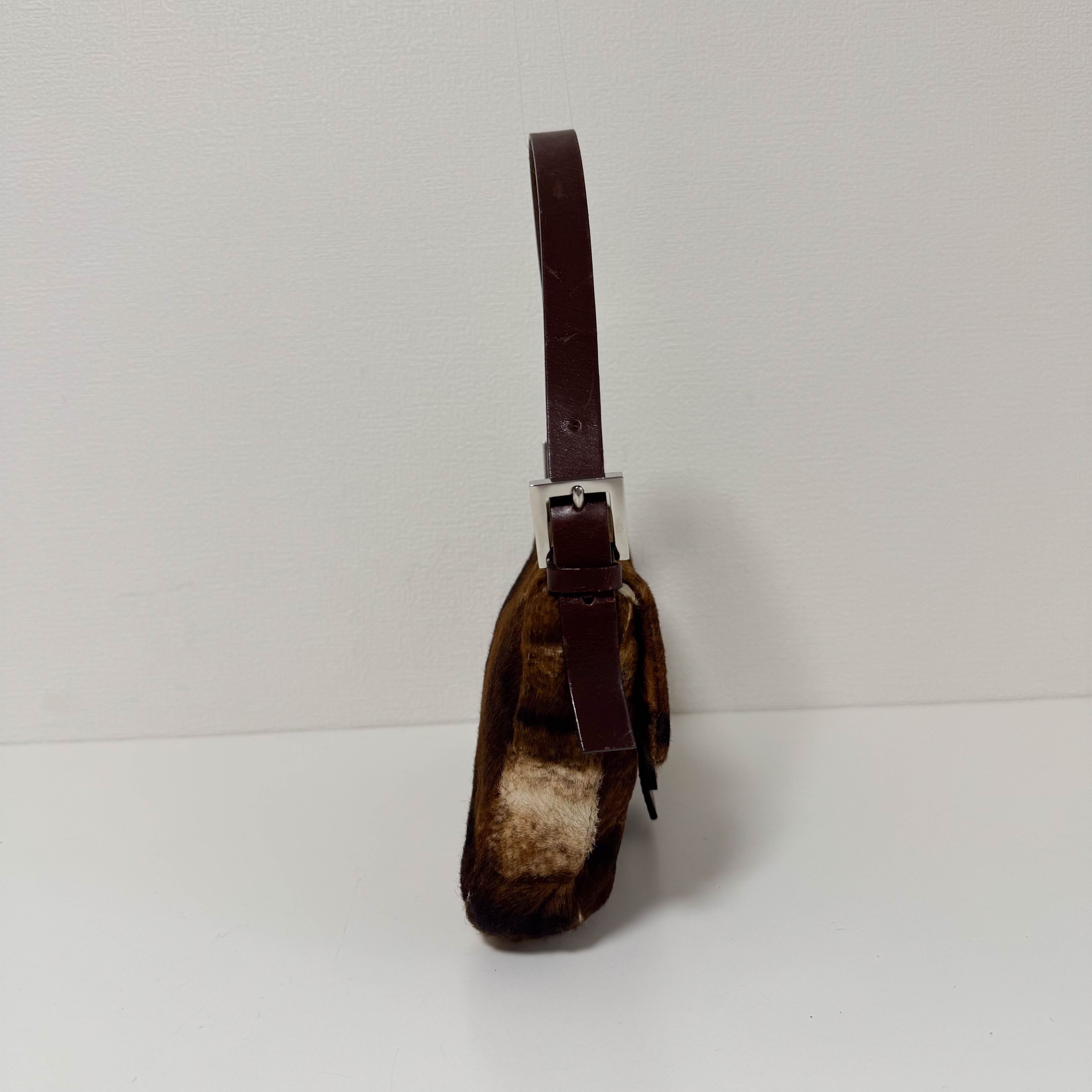 Baguette Brown Pony Hair Shoulder Bag