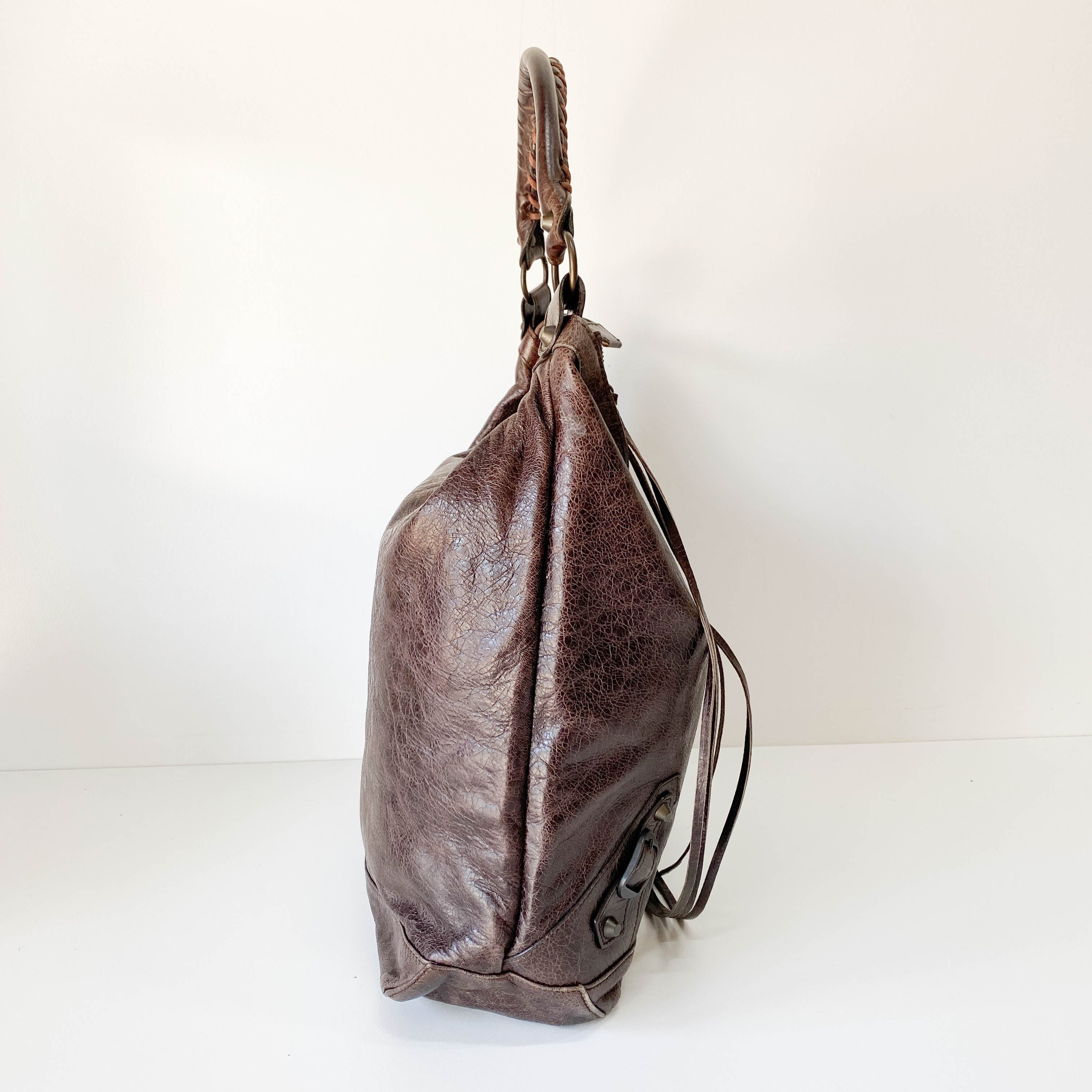 The Day Brown Calfskin Leather Shoulder Bag