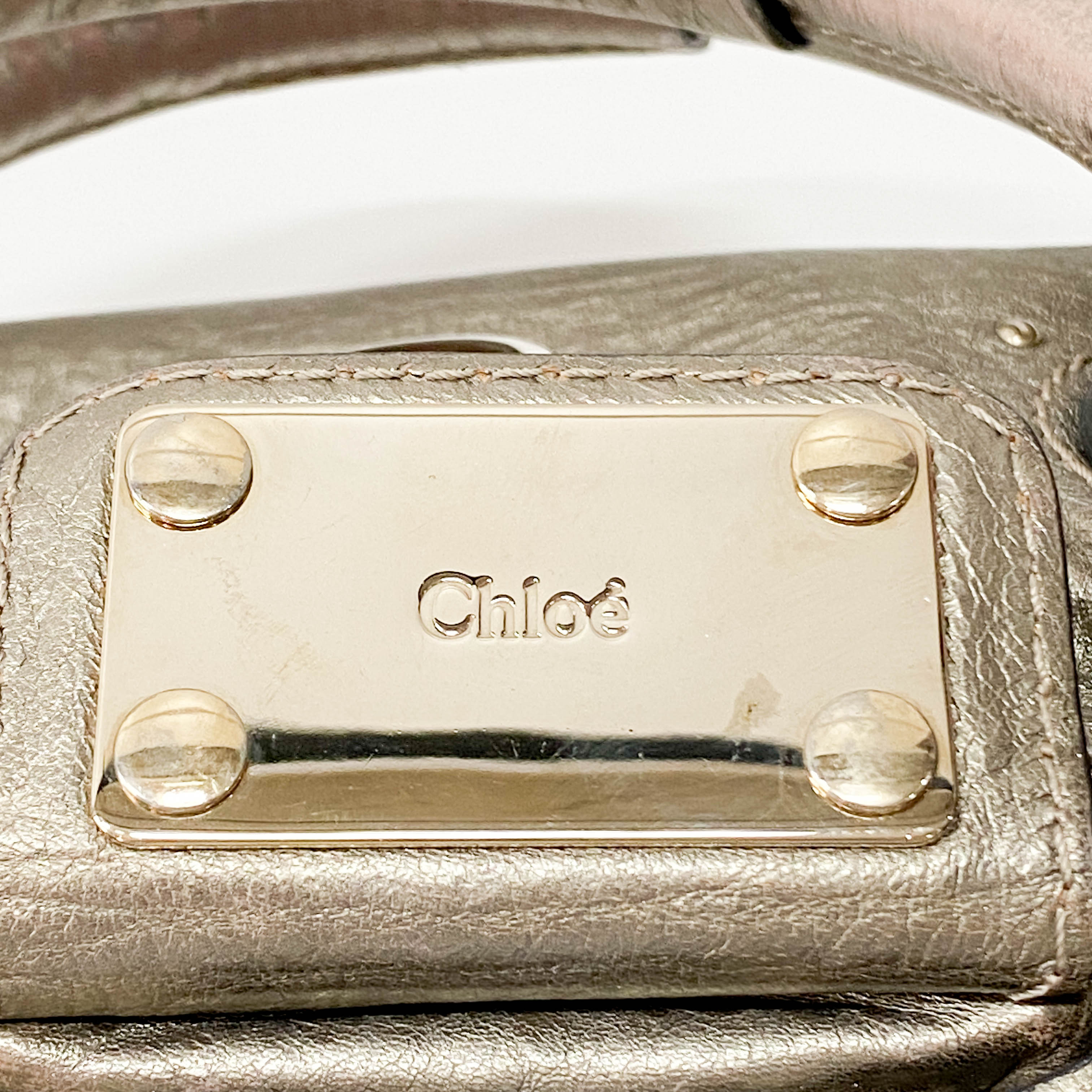 Paddington Gold Leather Shoulder Bag