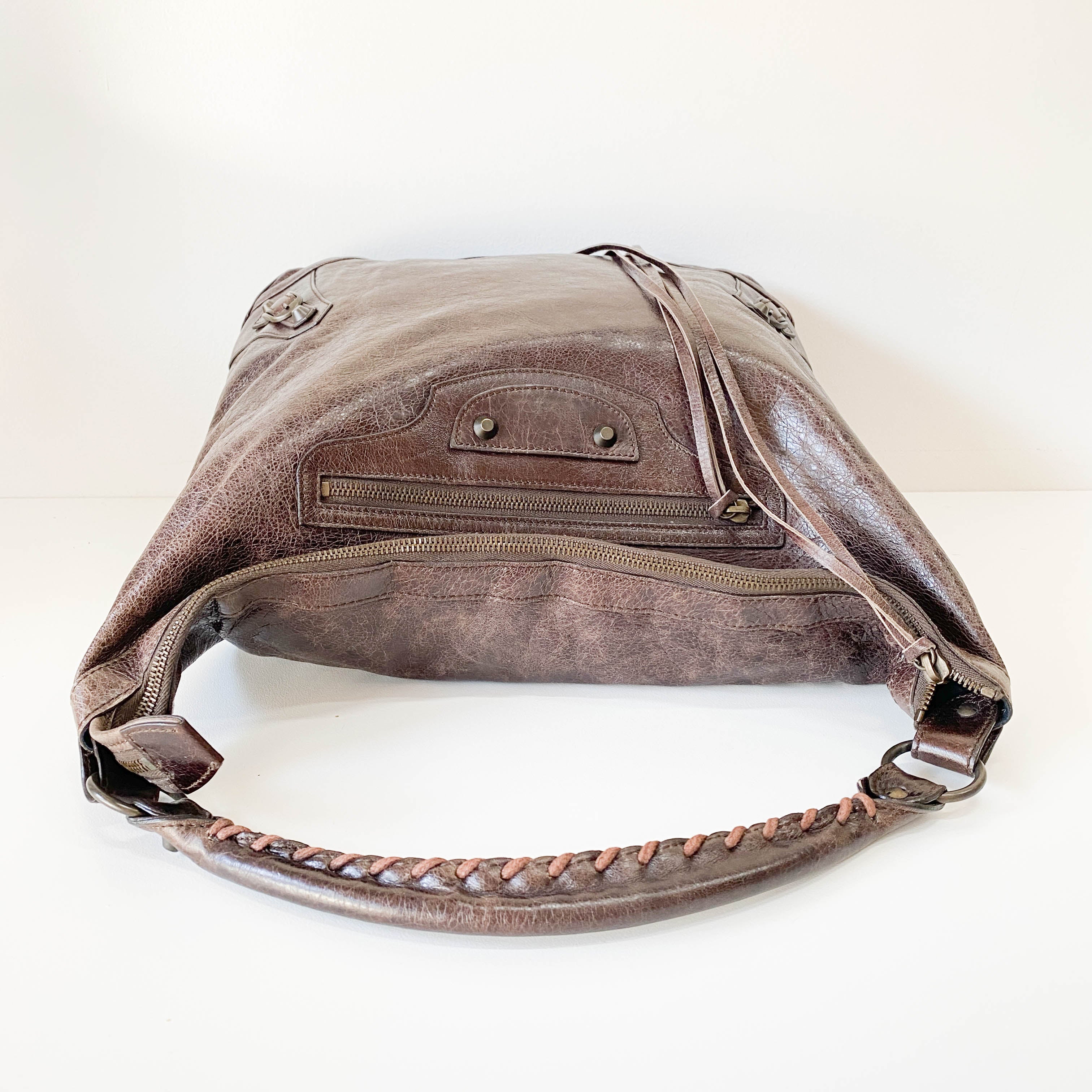 The Day Brown Calfskin Leather Shoulder Bag