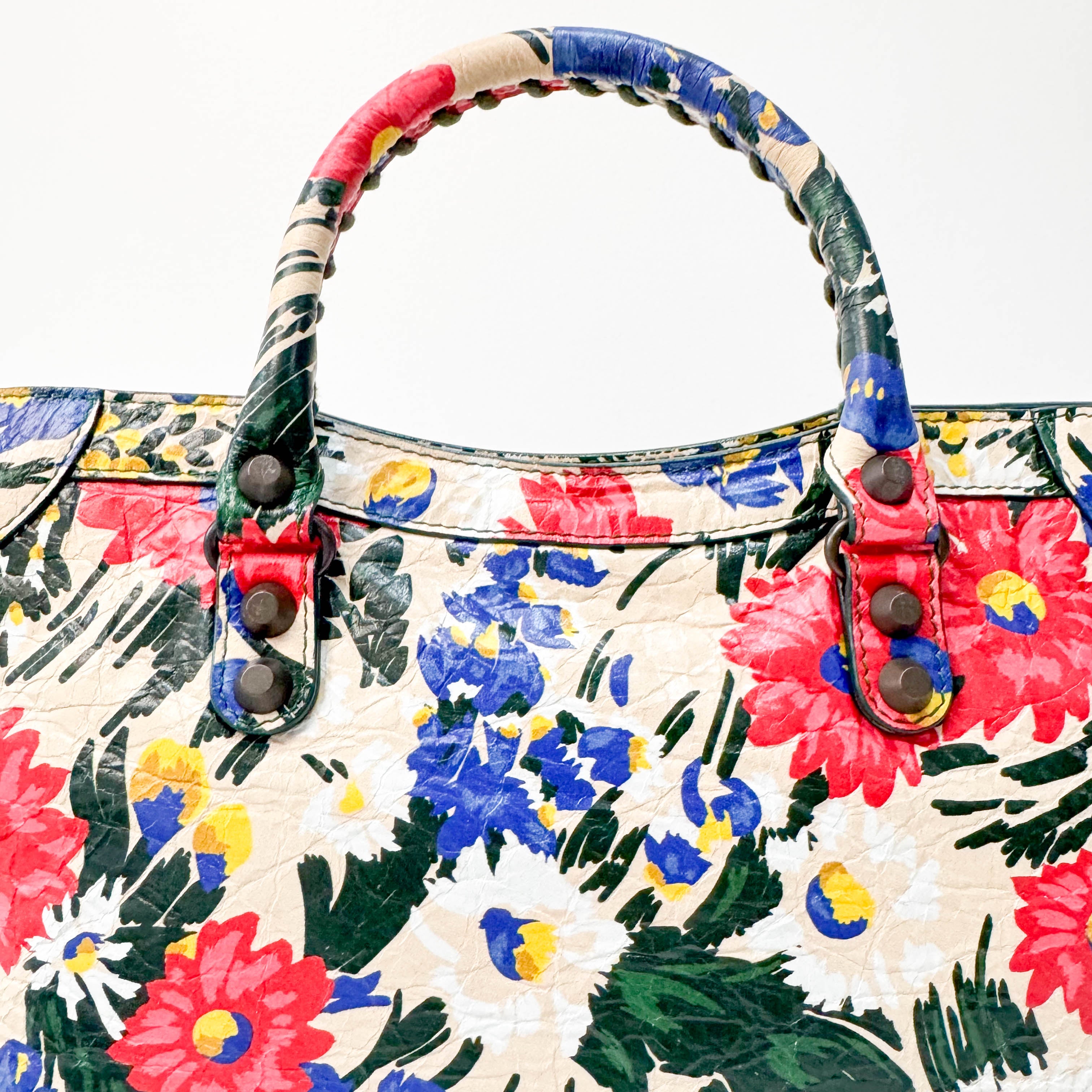 Multicolour Floral Print Motocross City Bag