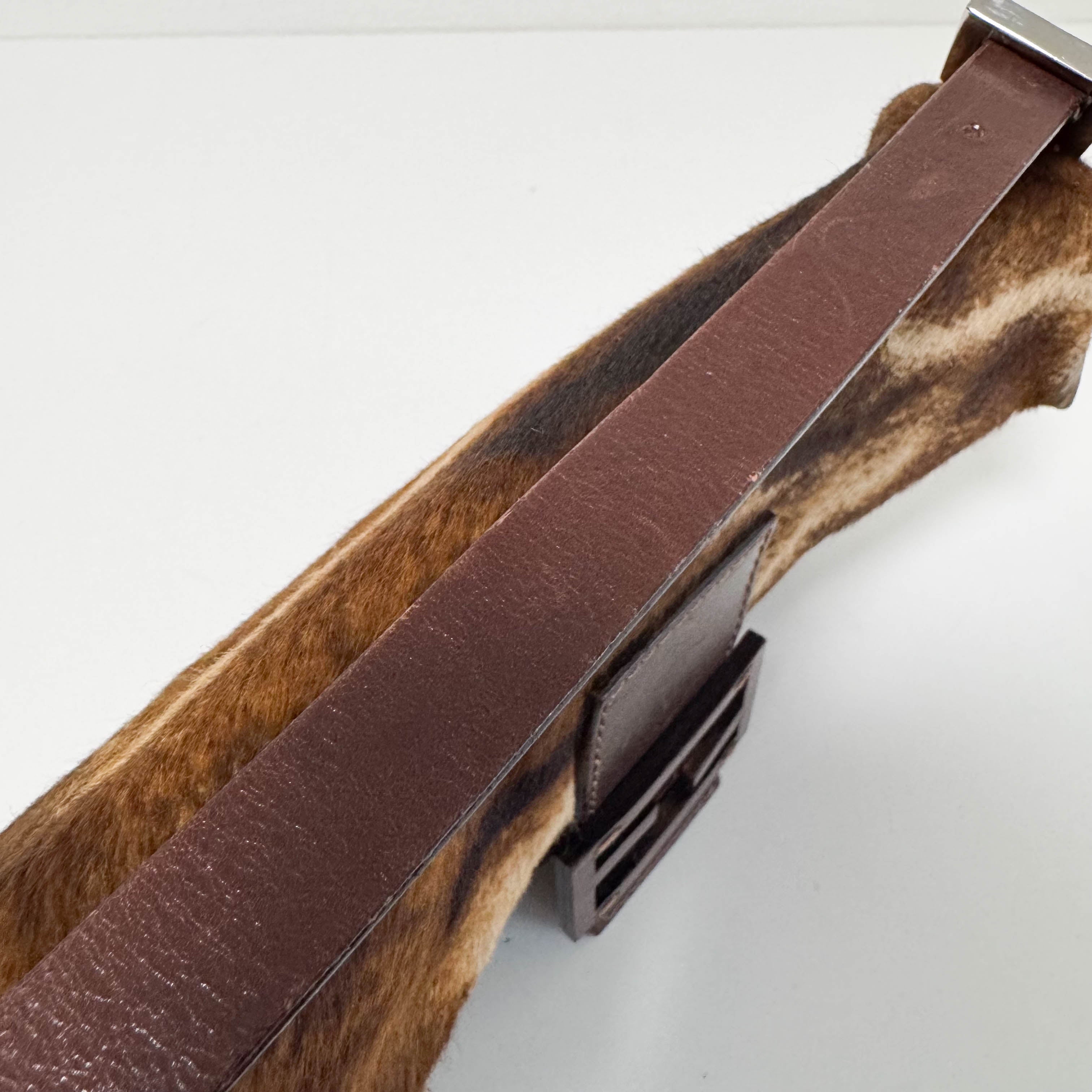 Baguette Brown Pony Hair Shoulder Bag