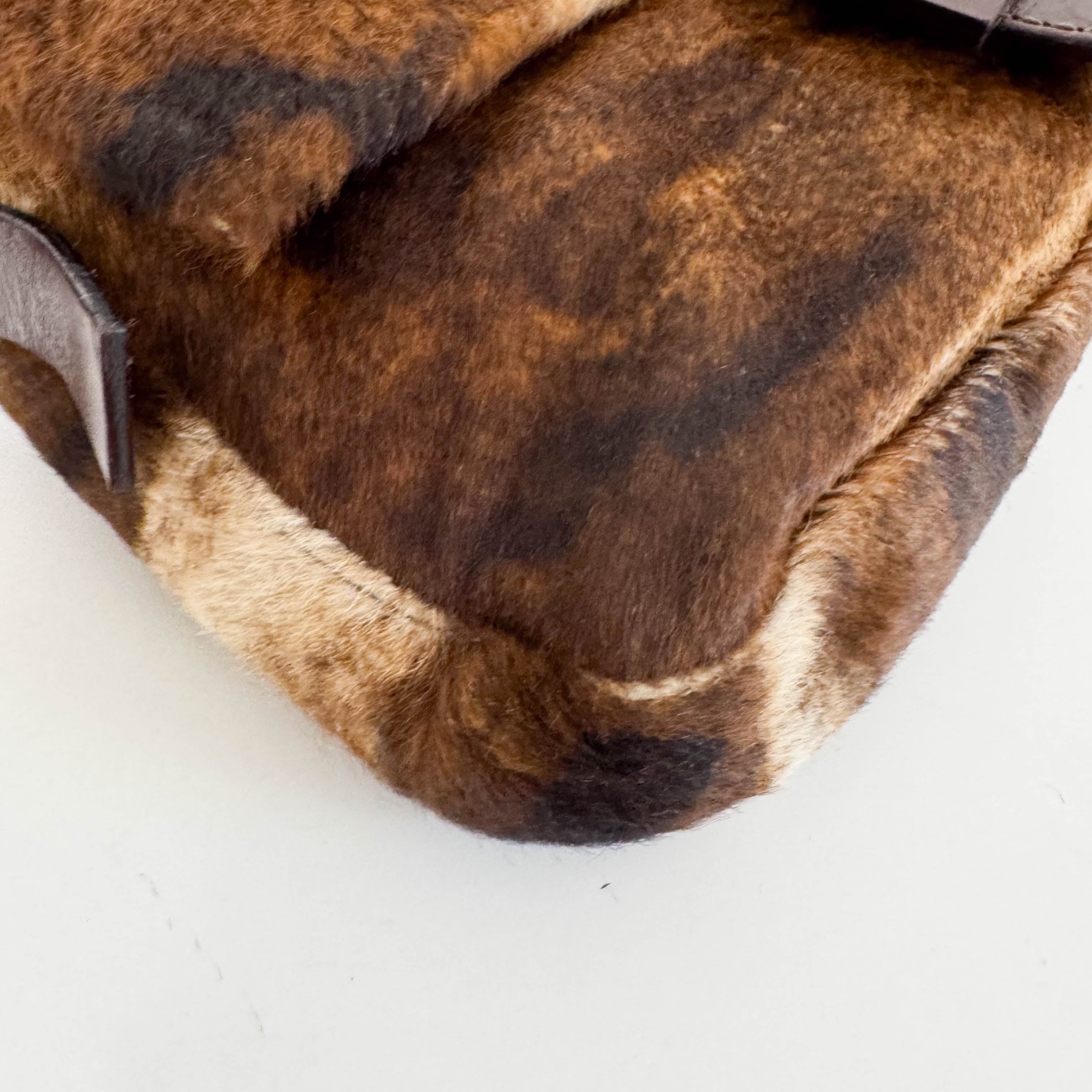 Baguette Brown Pony Hair Shoulder Bag