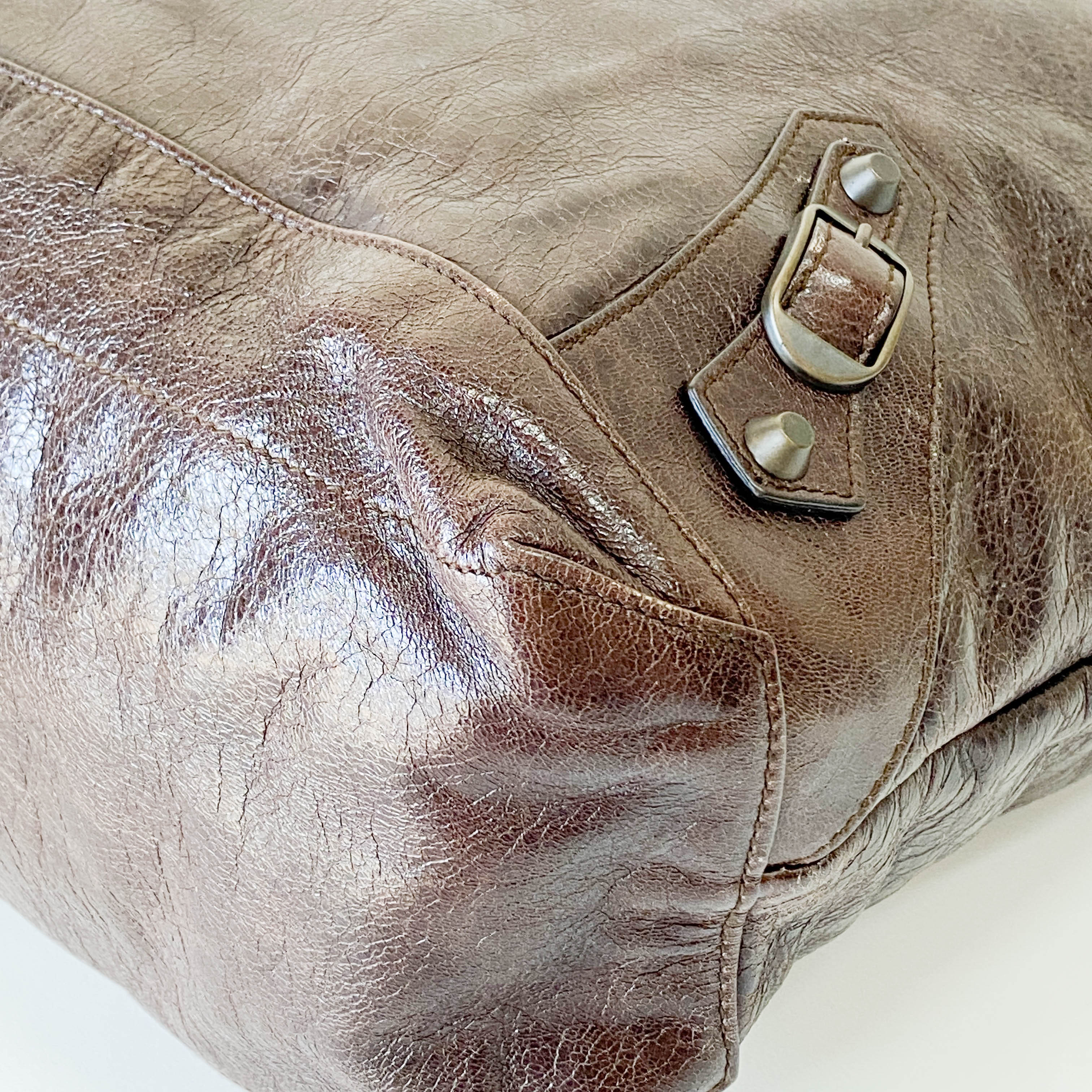 The Day Brown Calfskin Leather Shoulder Bag