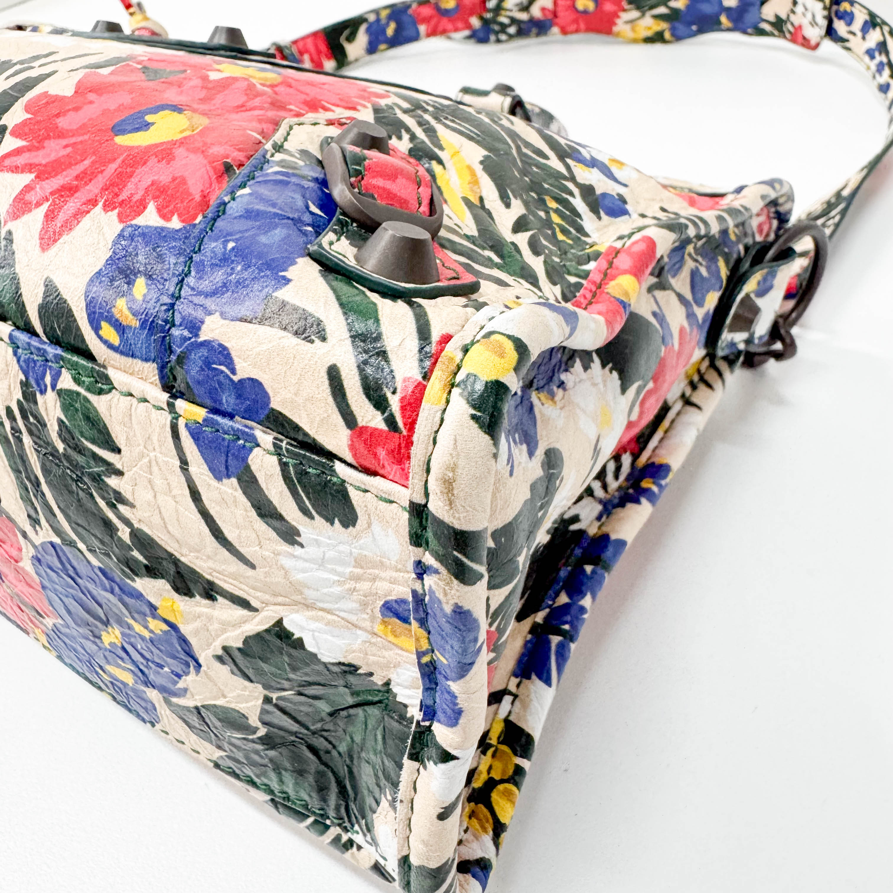 Multicolour Floral Print Motocross City Bag