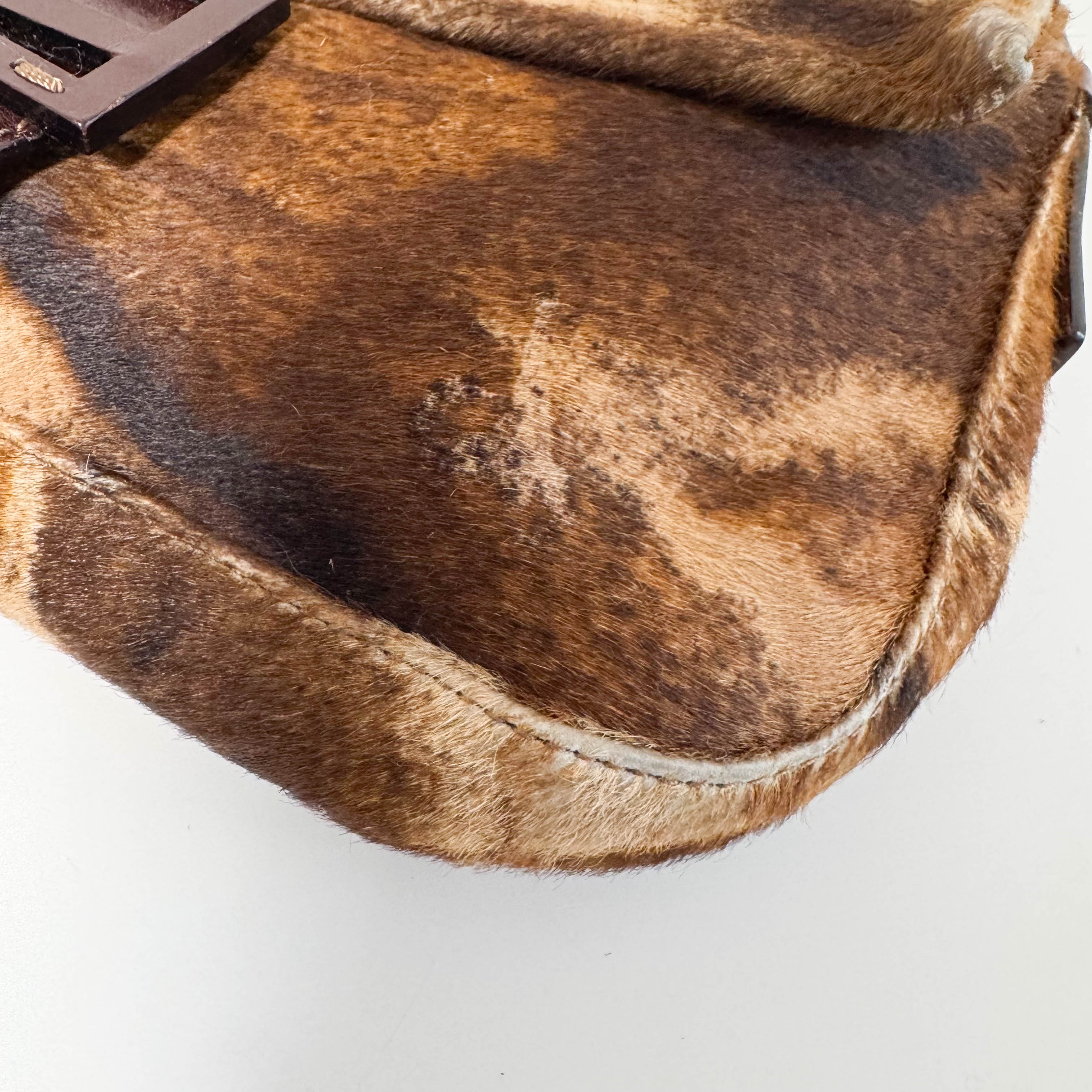 Baguette Brown Pony Hair Shoulder Bag