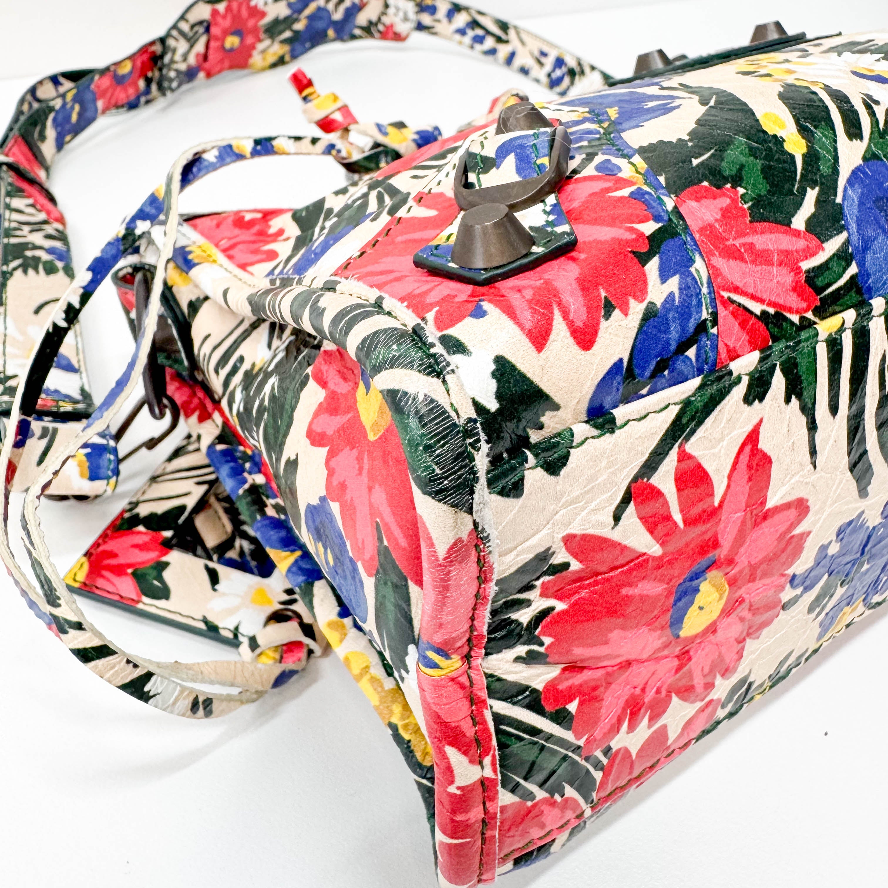 Multicolour Floral Print Motocross City Bag
