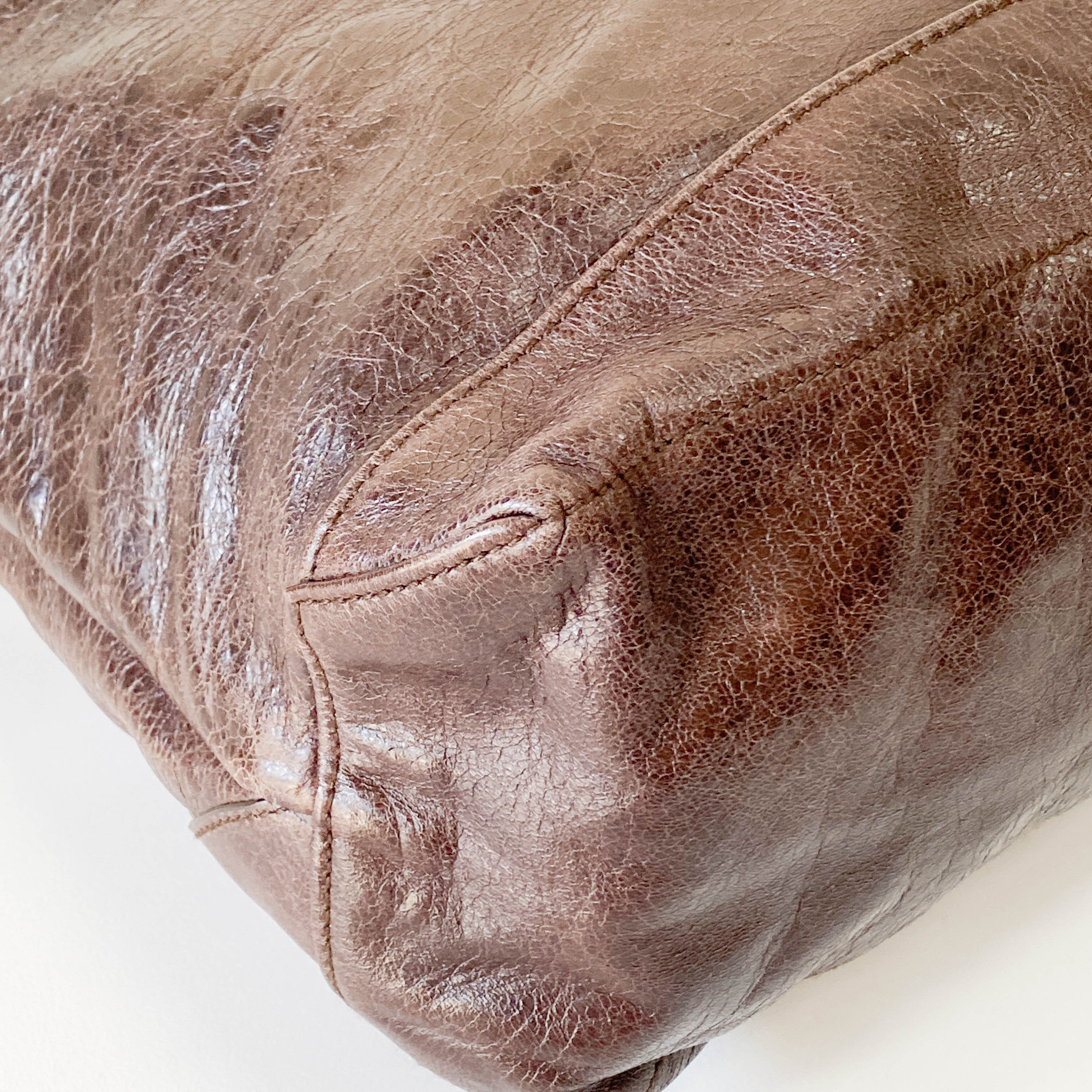 The Day Brown Calfskin Leather Shoulder Bag