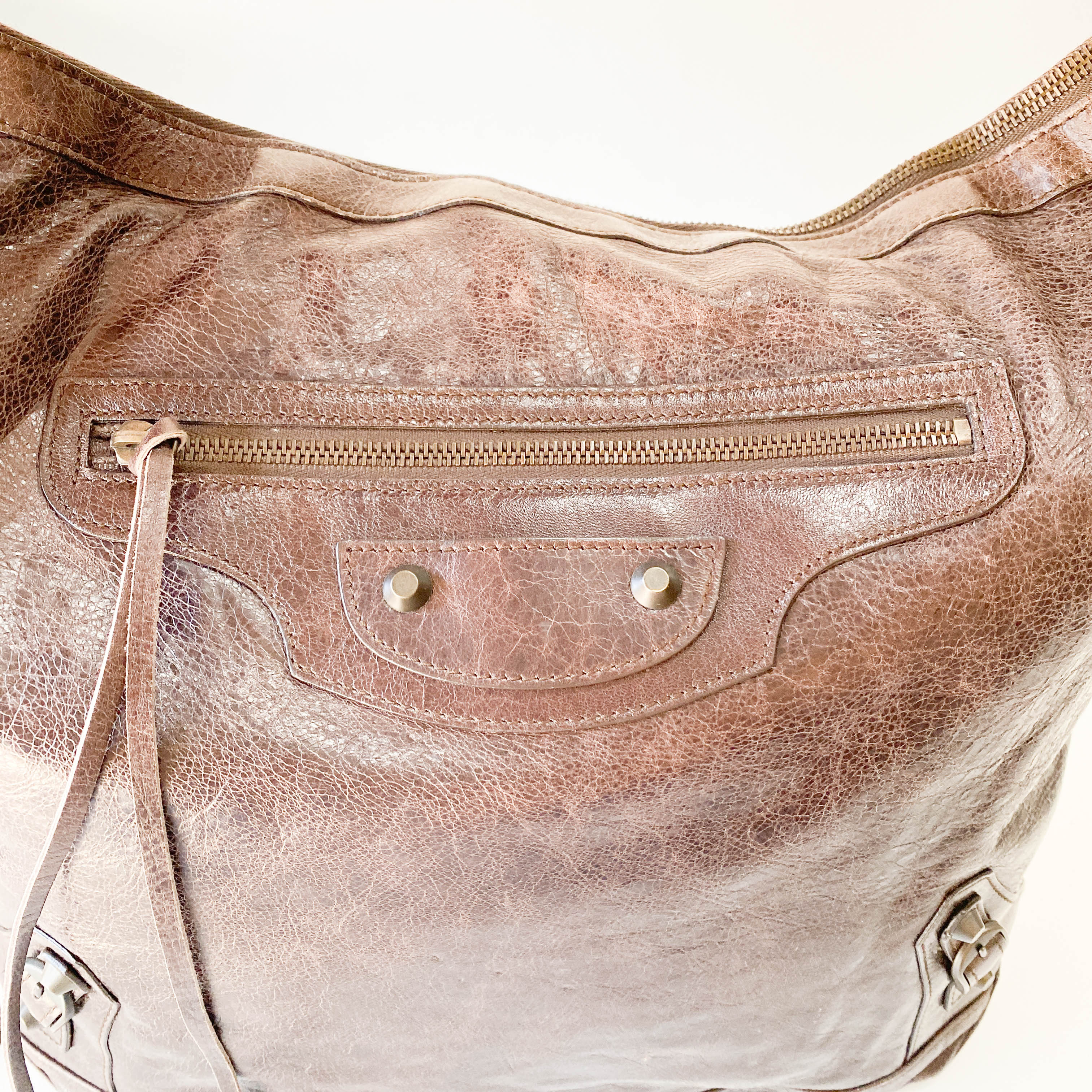 The Day Brown Calfskin Leather Shoulder Bag