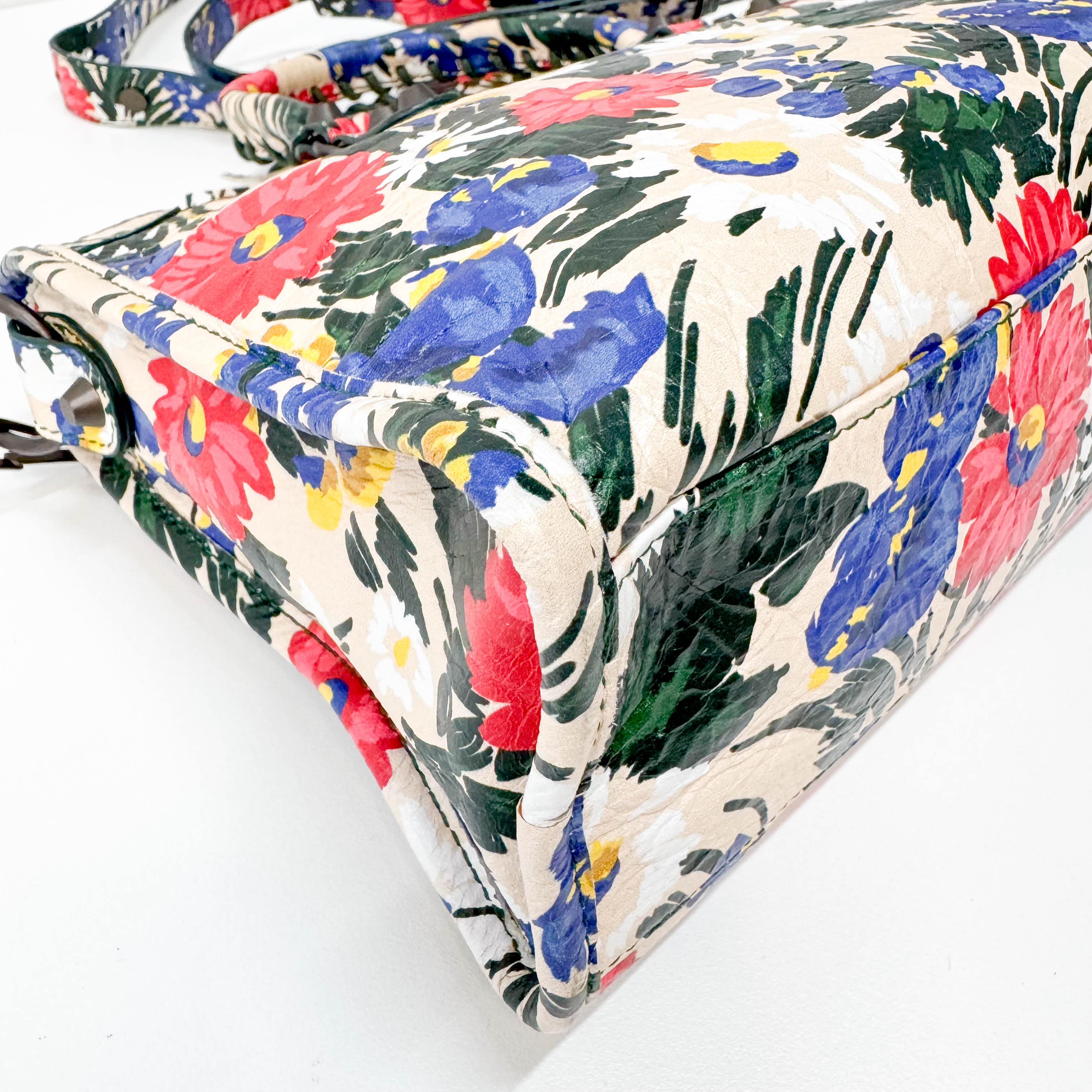 Multicolour Floral Print Motocross City Bag