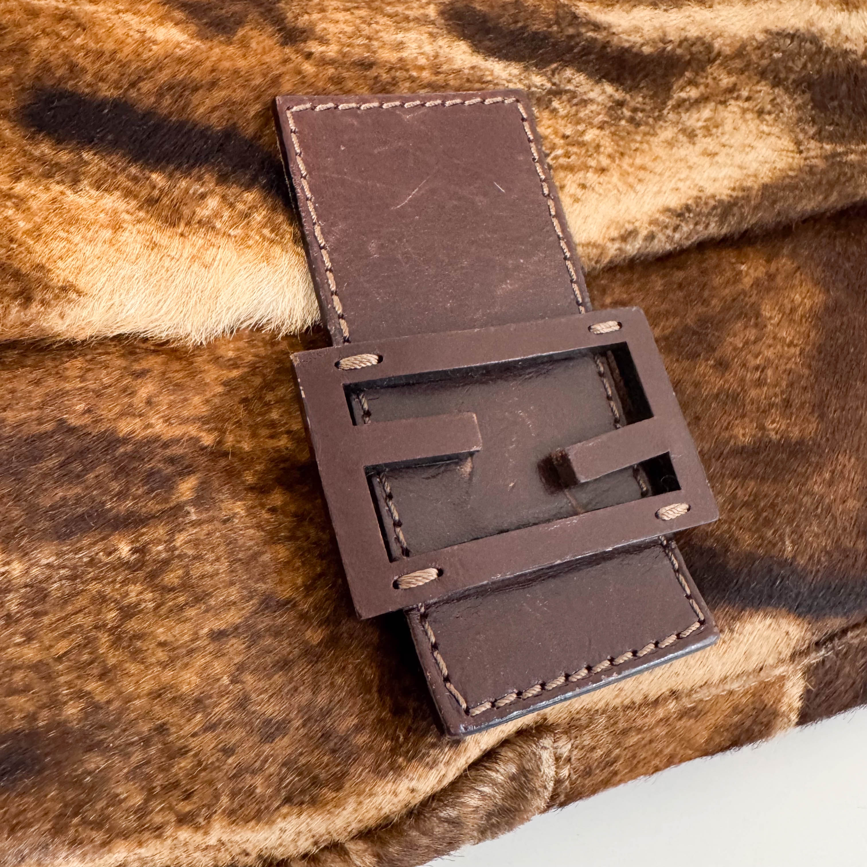 Baguette Brown Pony Hair Shoulder Bag