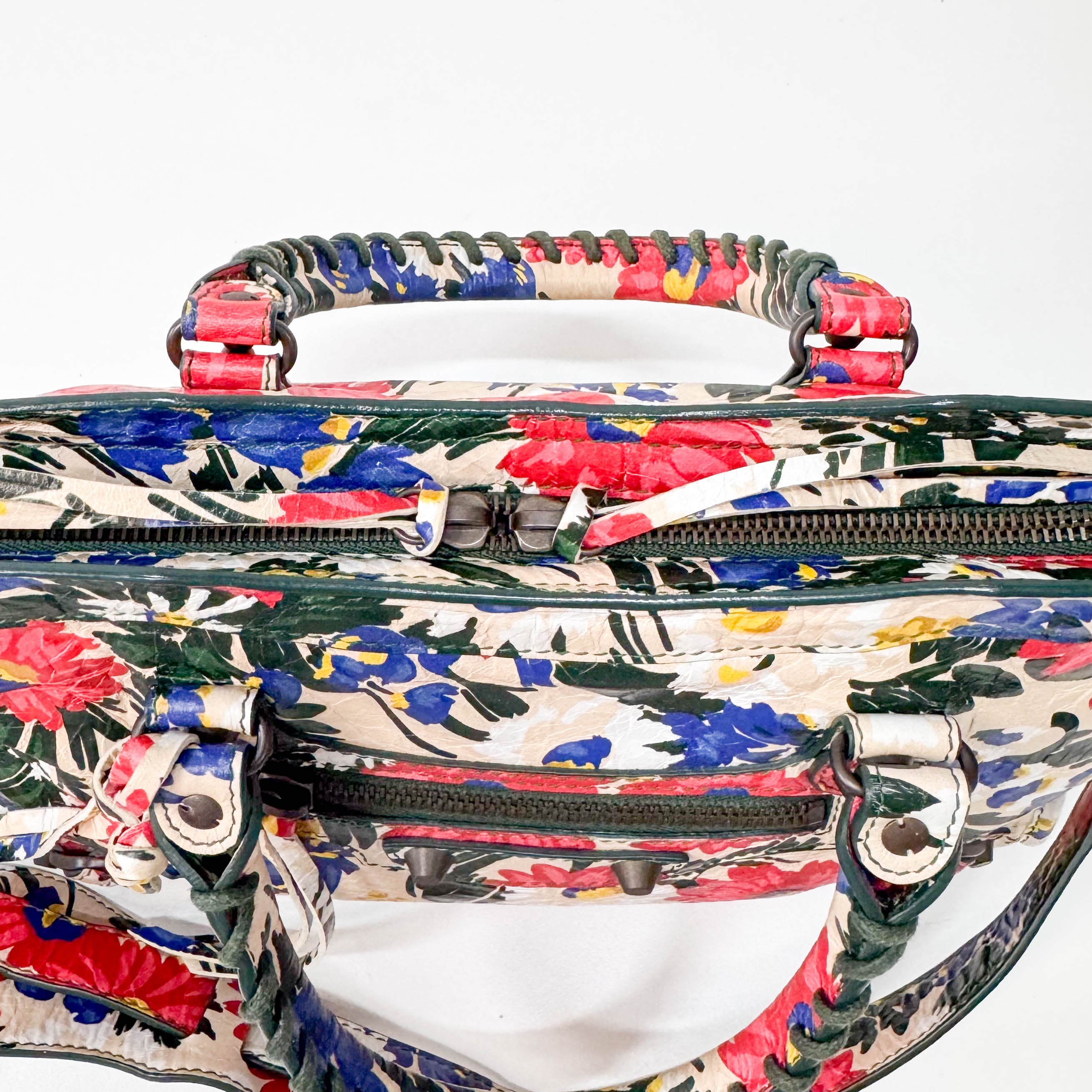 Multicolour Floral Print Motocross City Bag