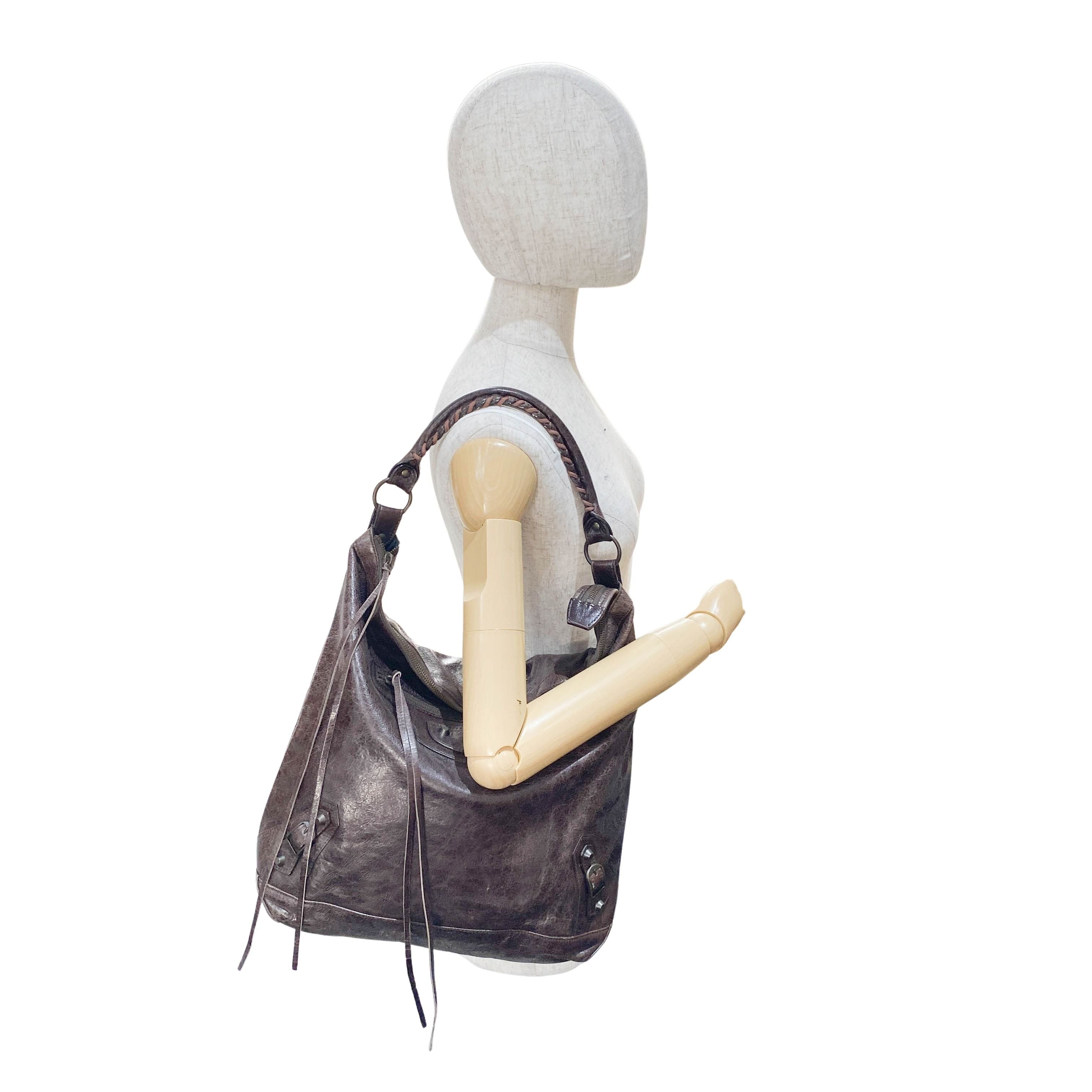 The Day Brown Calfskin Leather Shoulder Bag