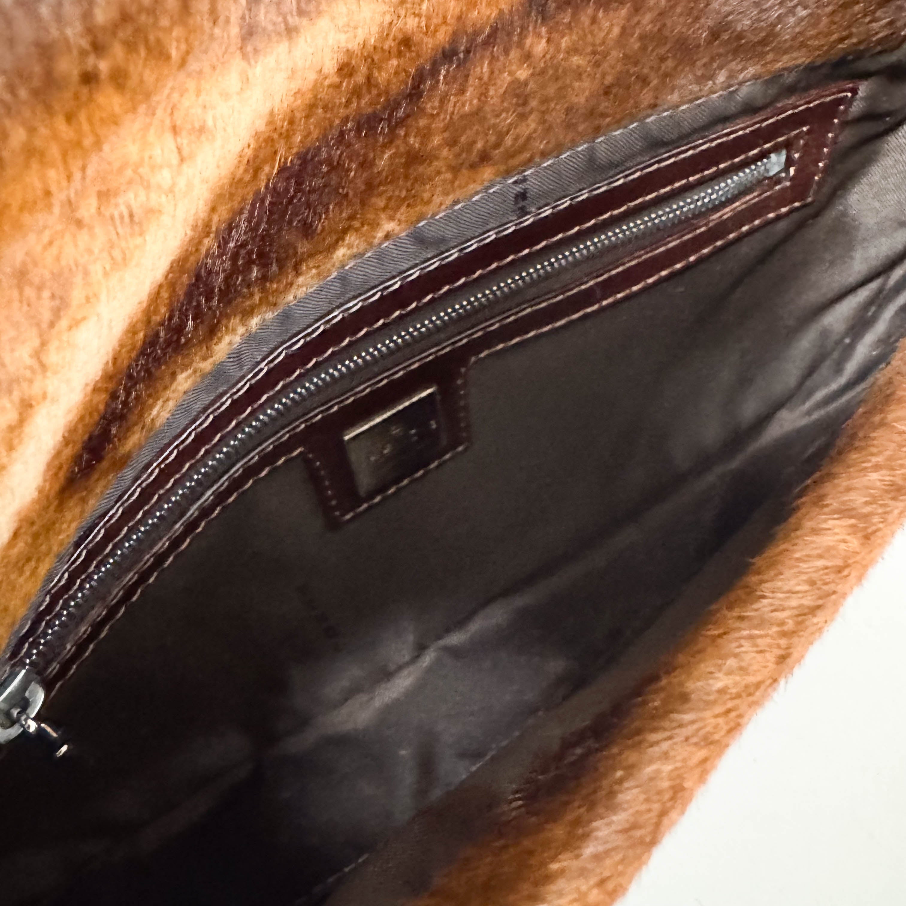 Baguette Brown Pony Hair Shoulder Bag