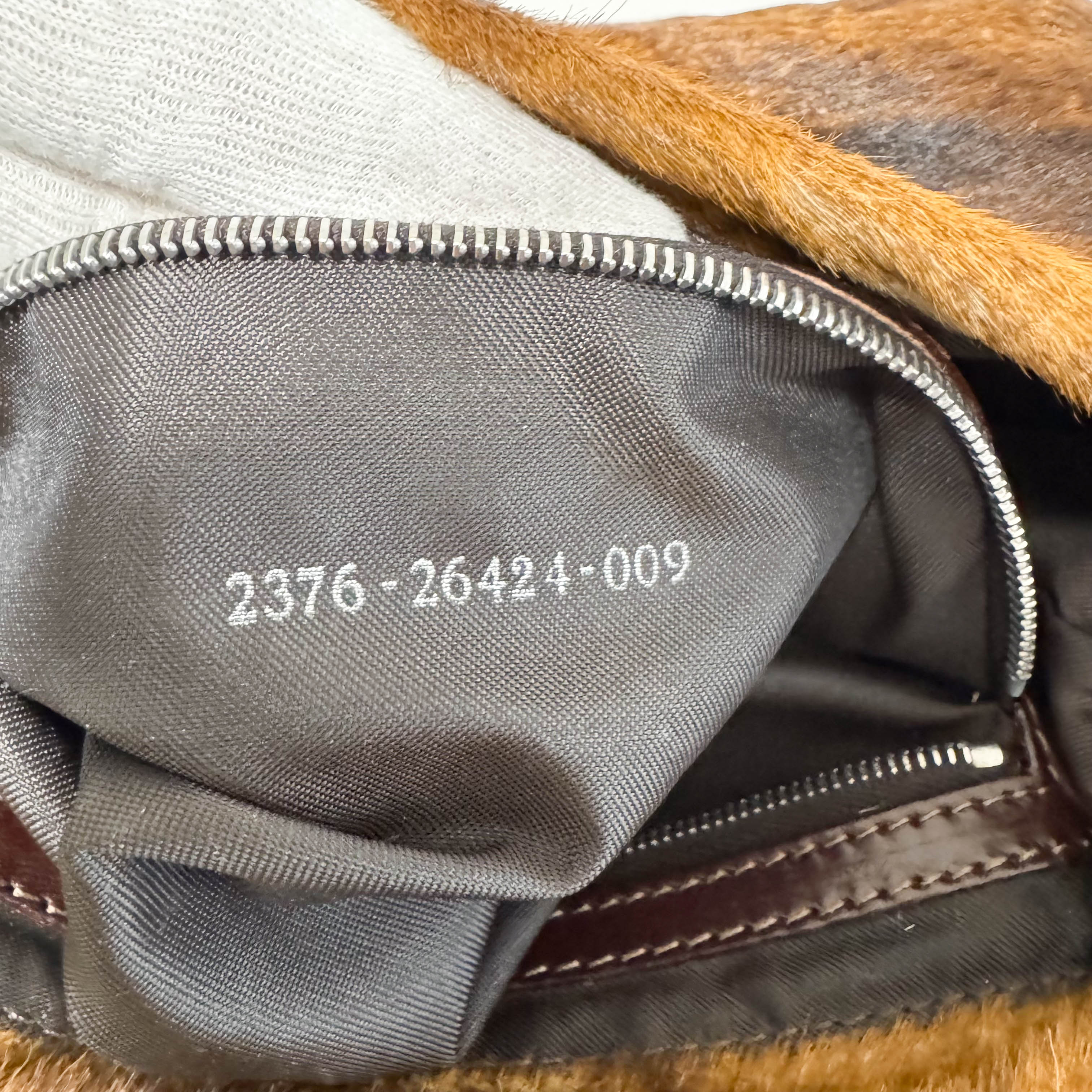 Baguette Brown Pony Hair Shoulder Bag