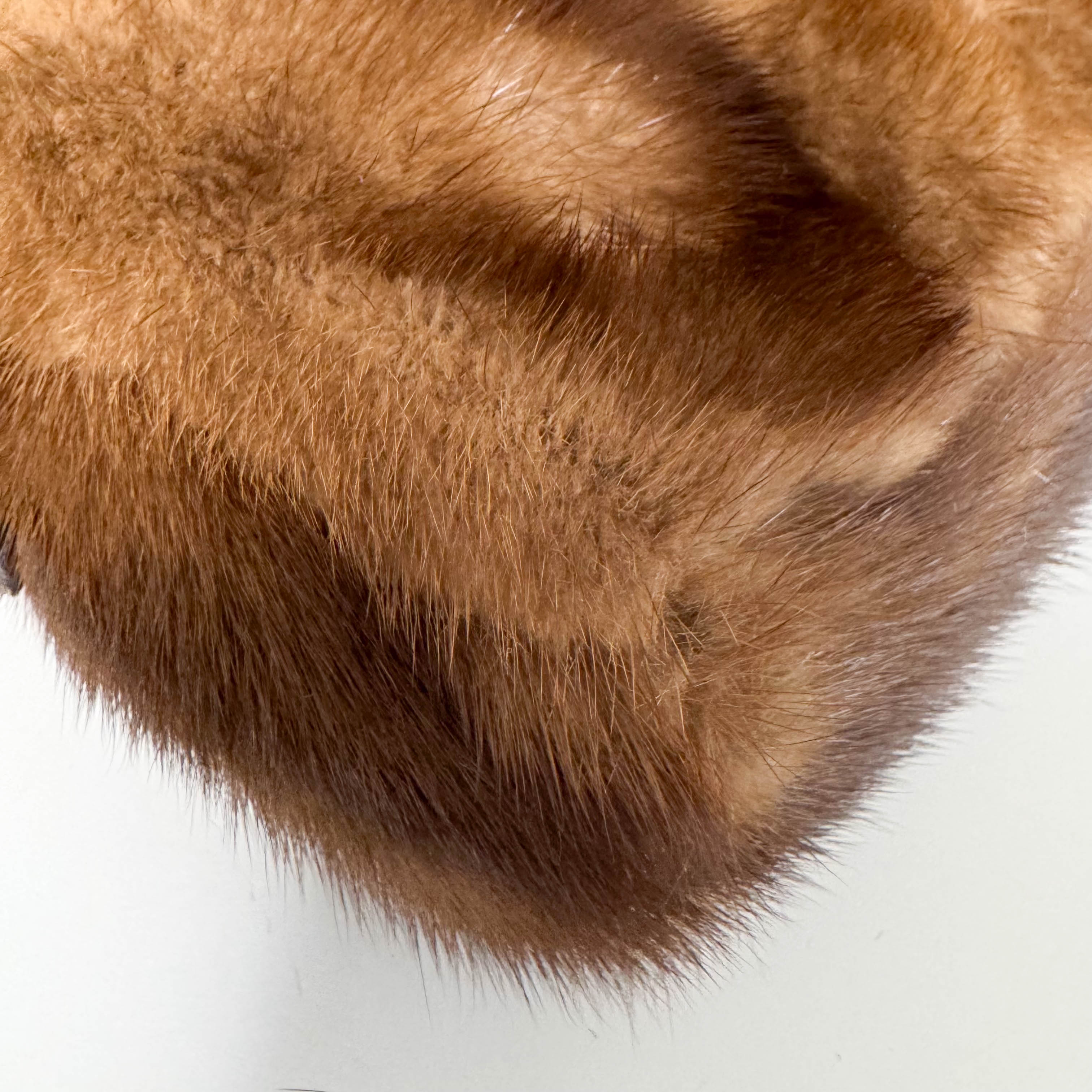 Baguette Brown Fur with Flower Selleria Shoulder Bag