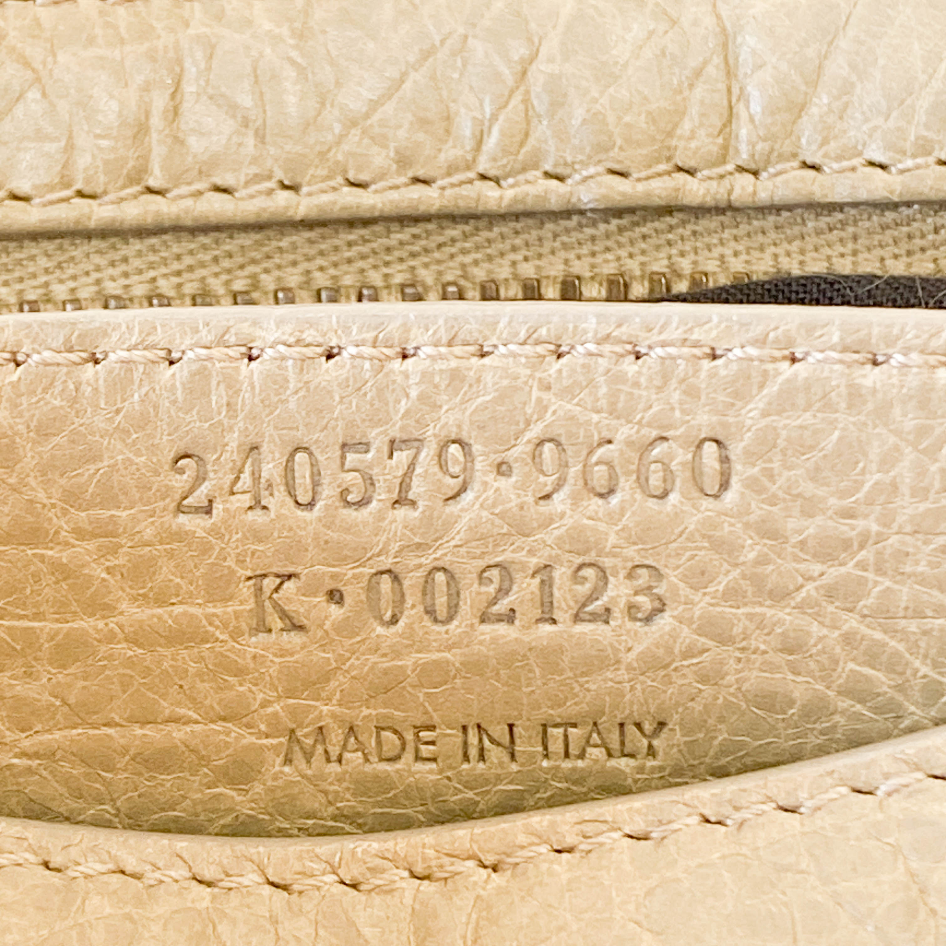 The Town Beige Calfskin Leather Two Way Bag