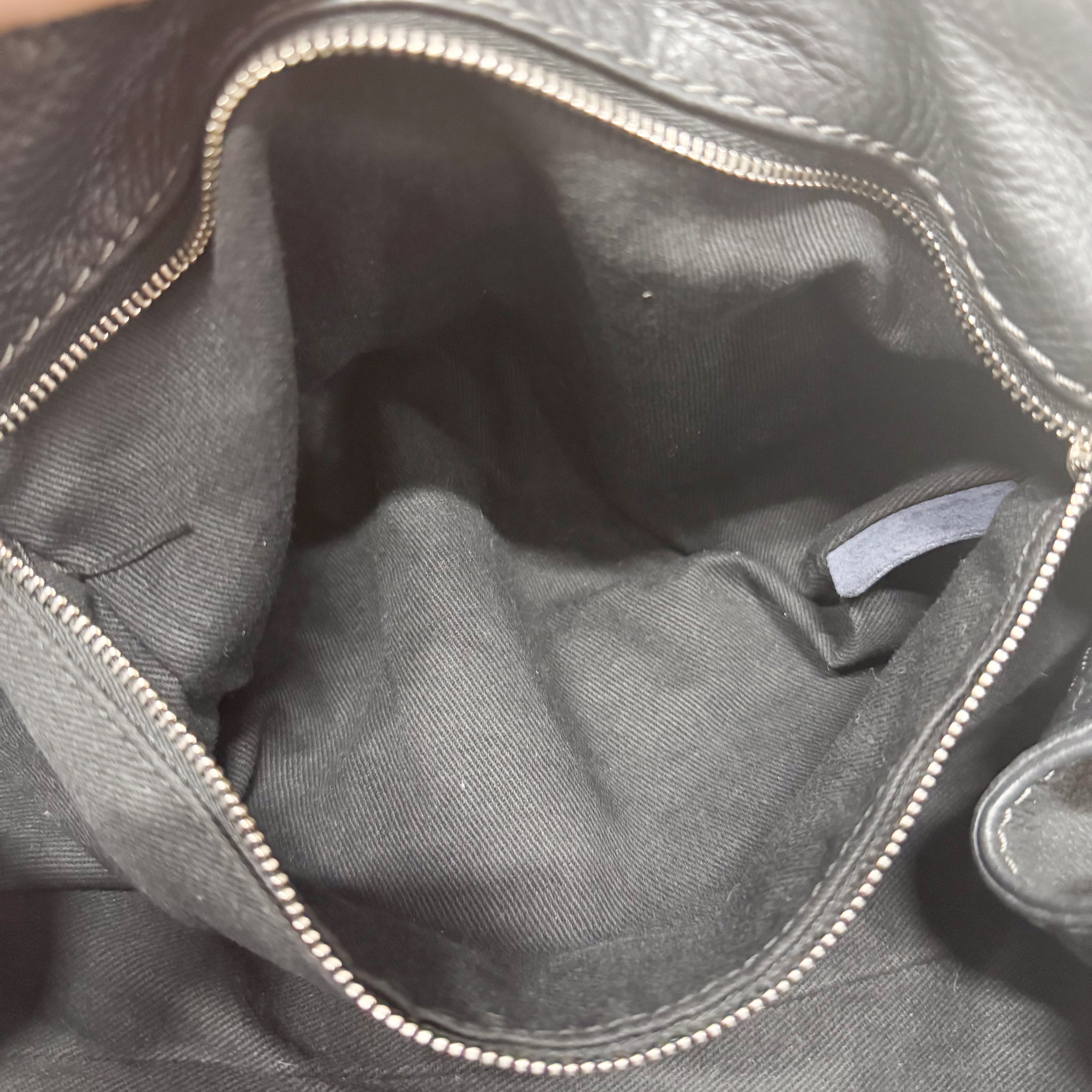 Paddington Charcoal Grey Leather Shoulder Bag