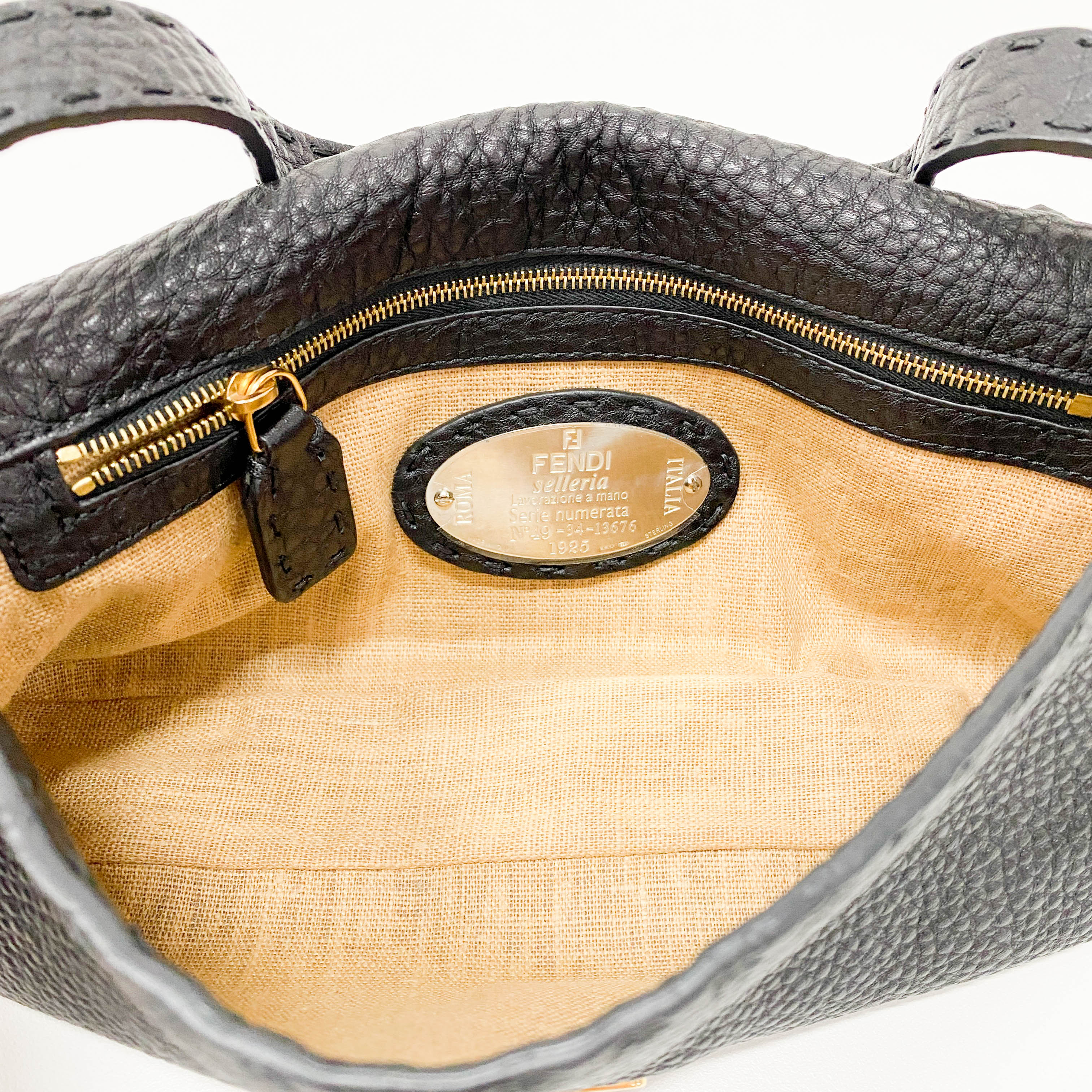 Baguette Black Leather Shoulder Bag