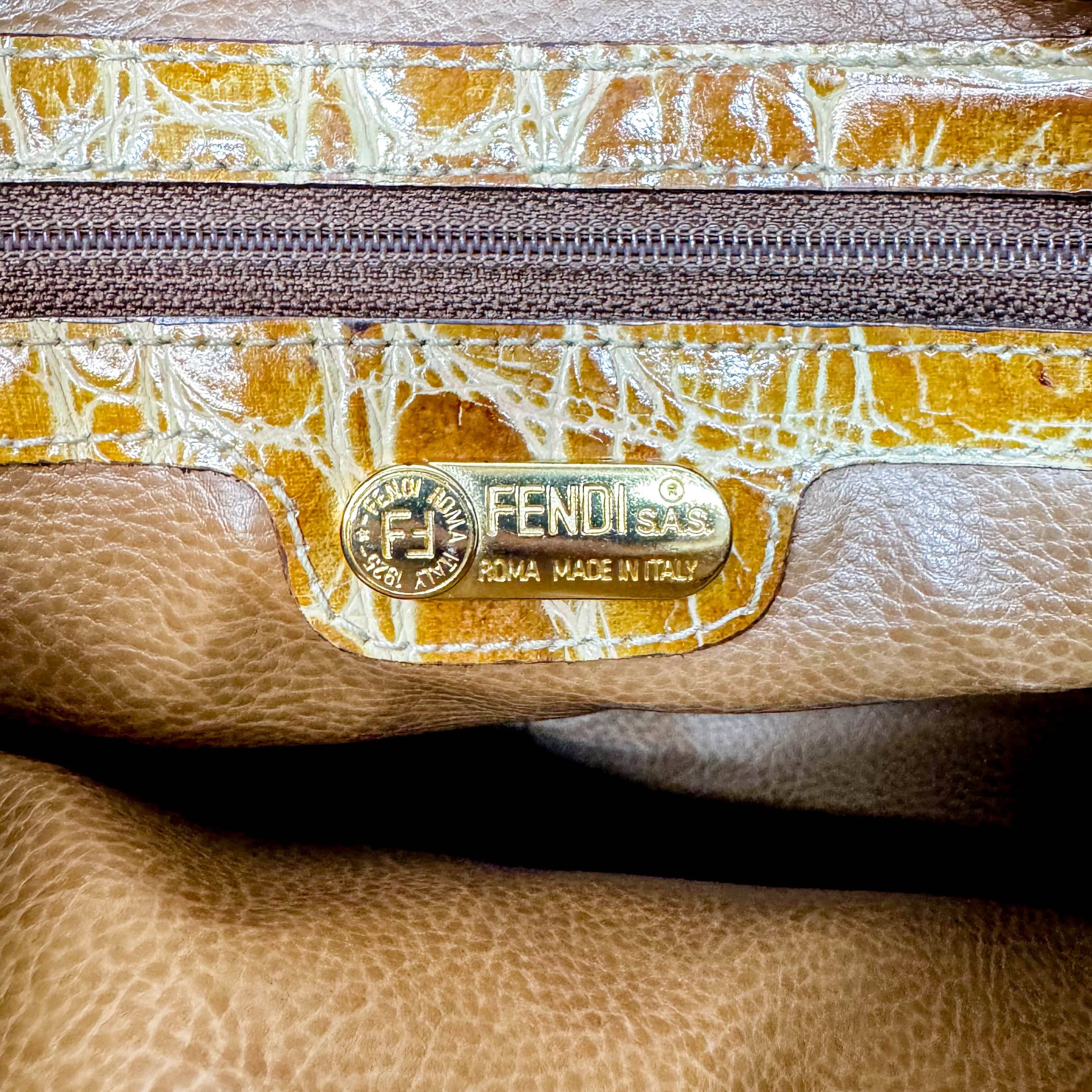 Cream Leather Handle Bag