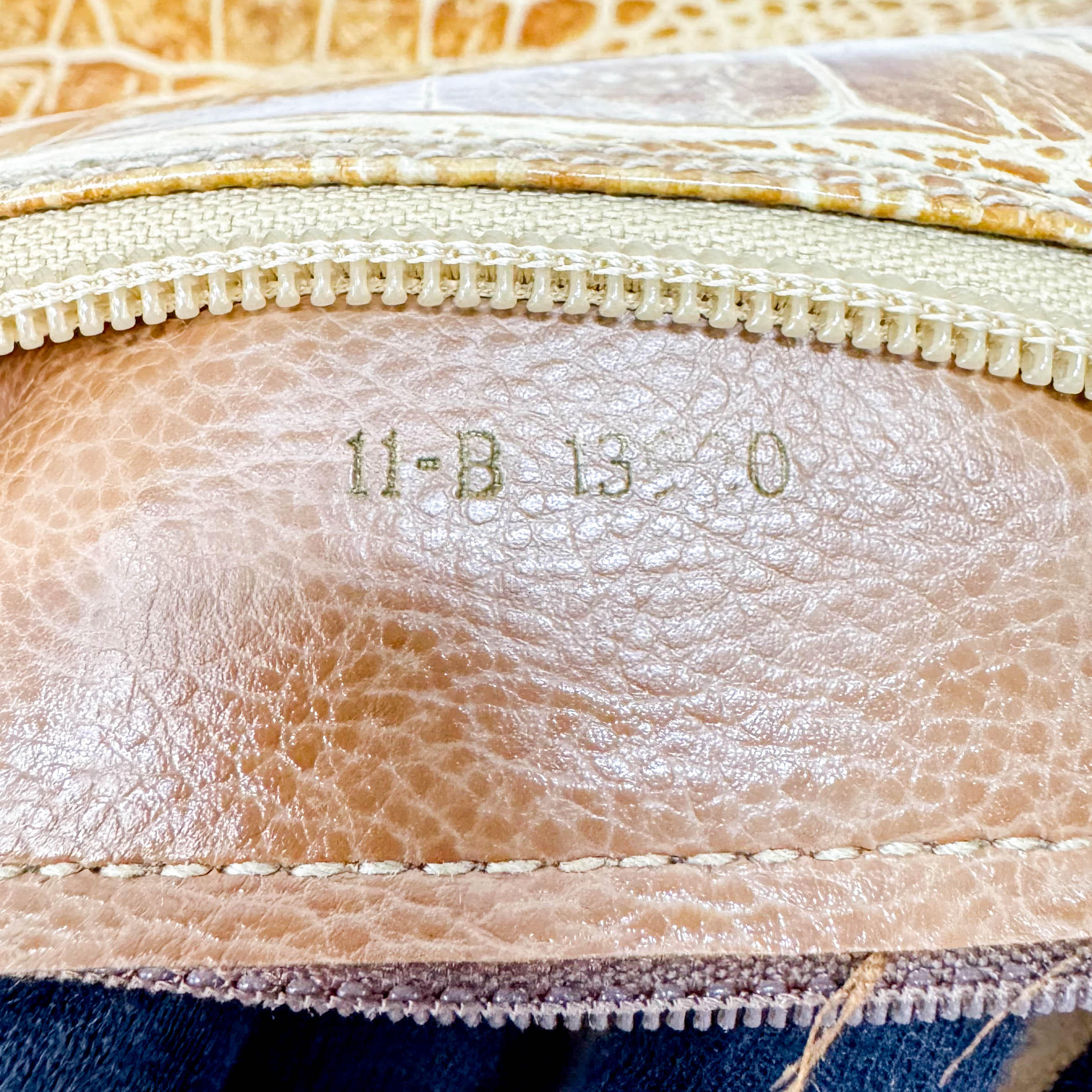 Cream Leather Handle Bag