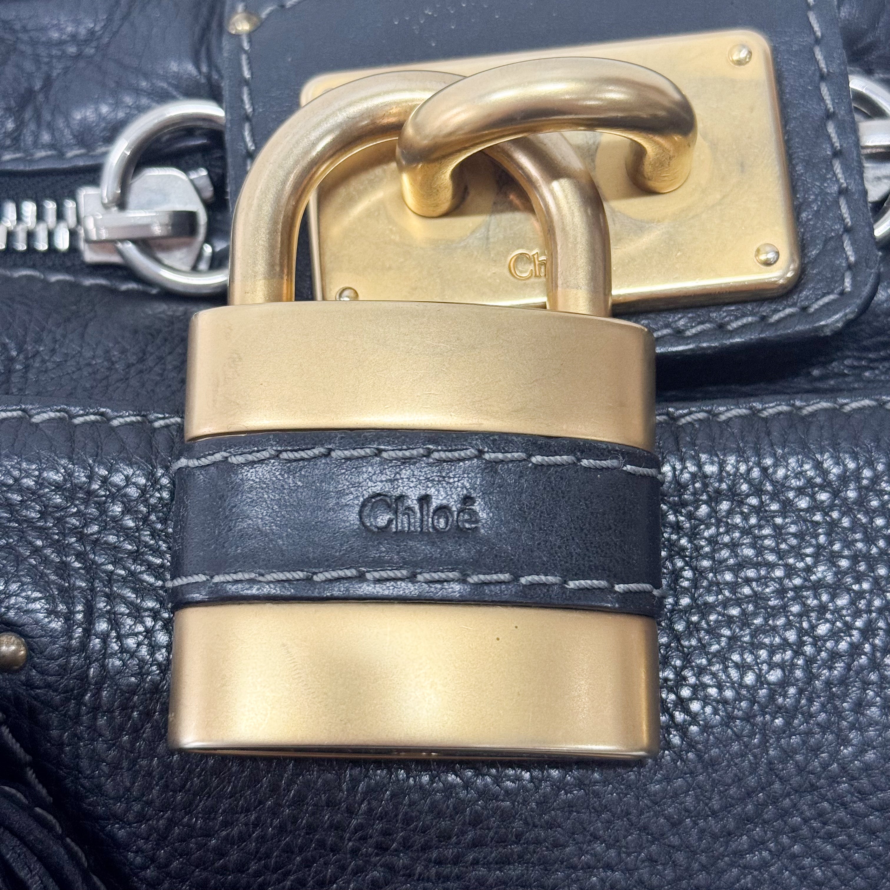 Paddington Black Leather Shoulder Bag