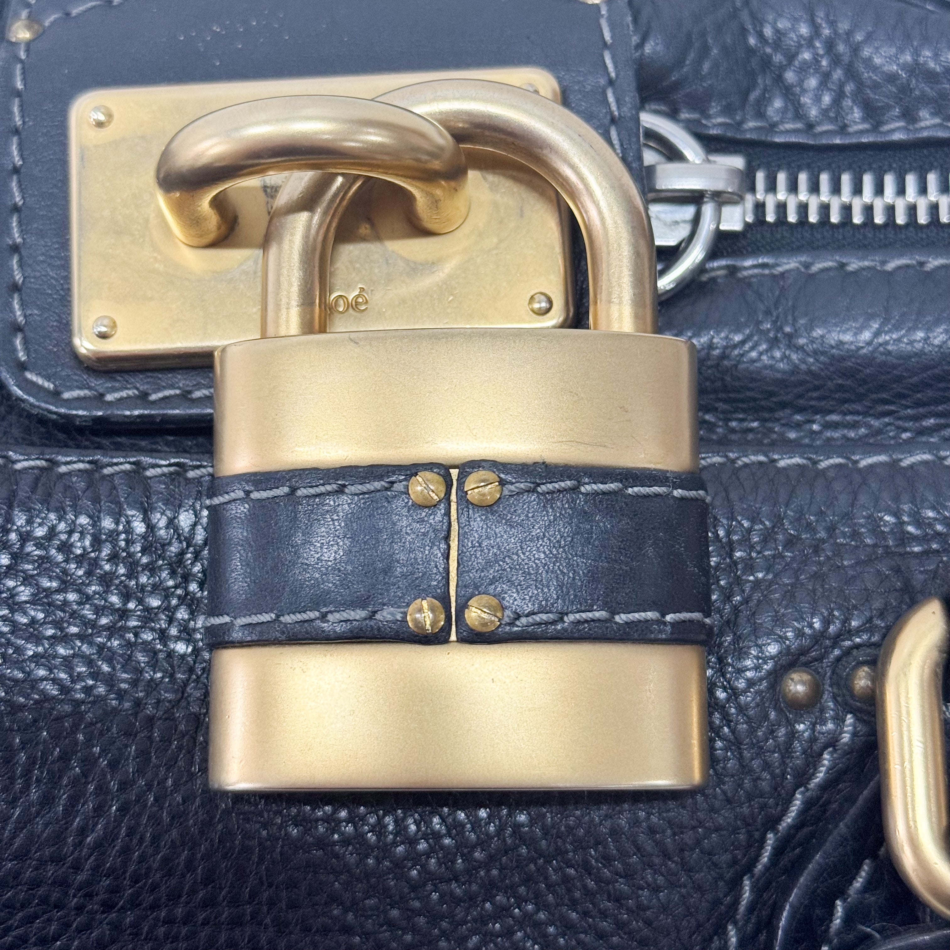 Paddington Black Leather Shoulder Bag