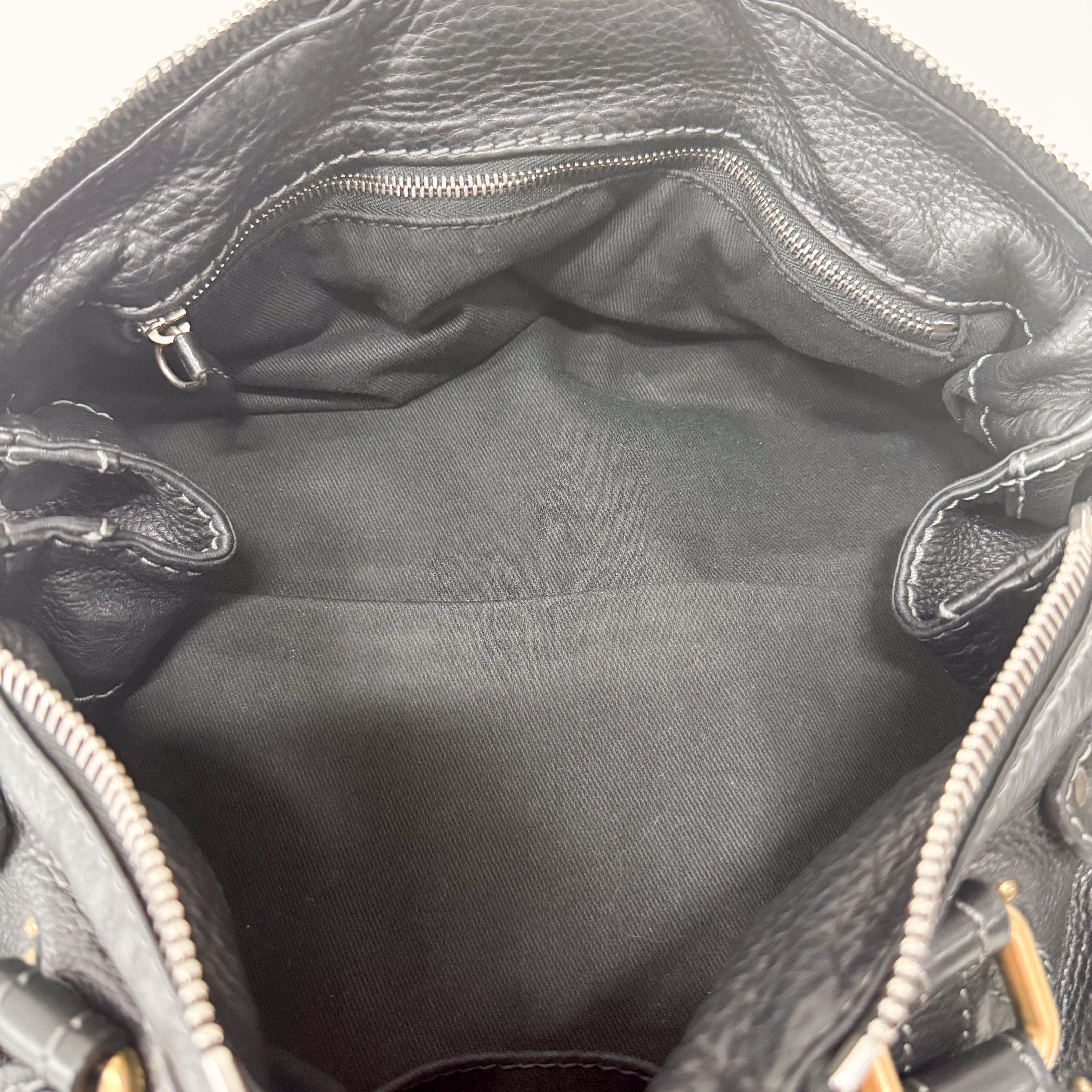 Paddington Black Leather Shoulder Bag