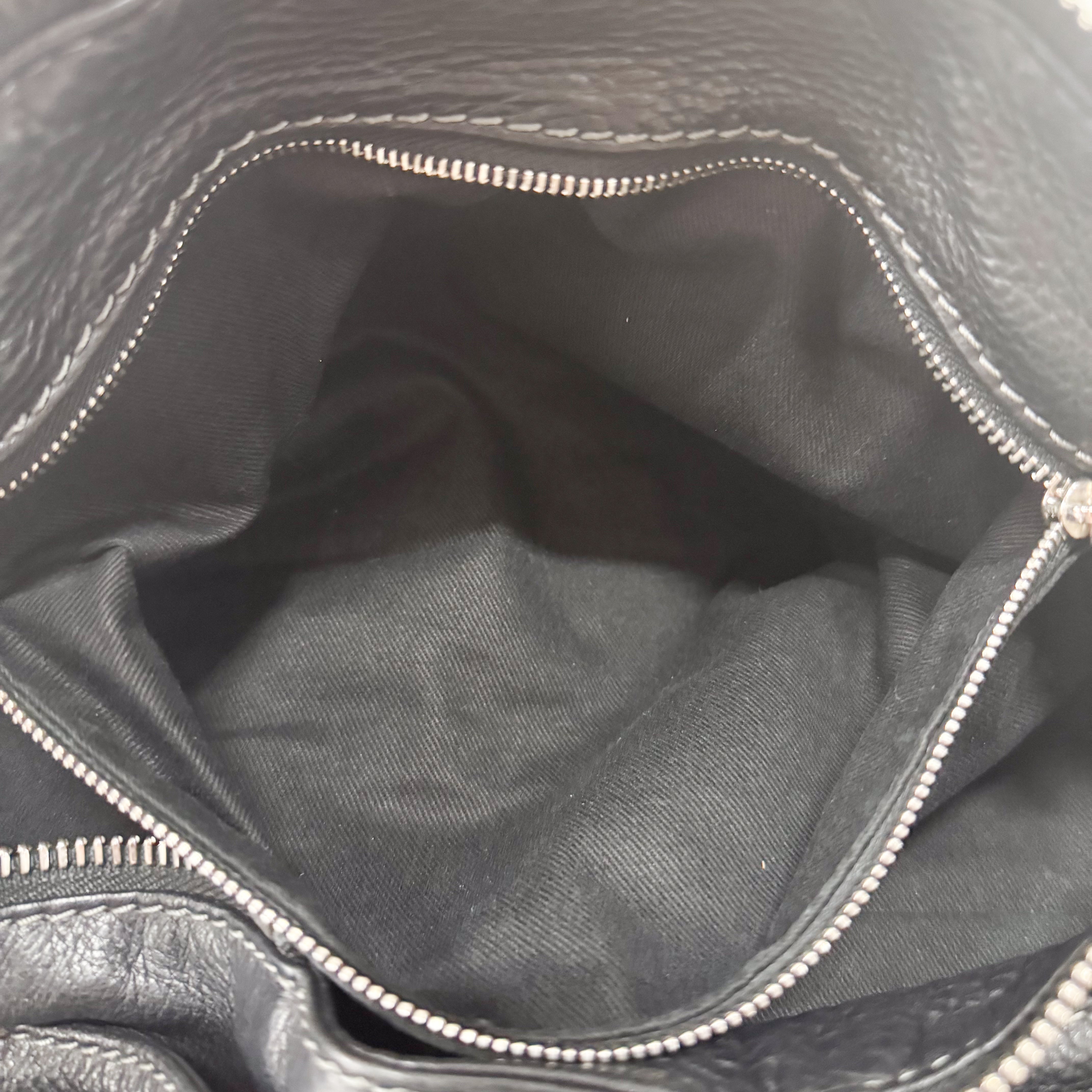 Paddington Black Leather Shoulder Bag