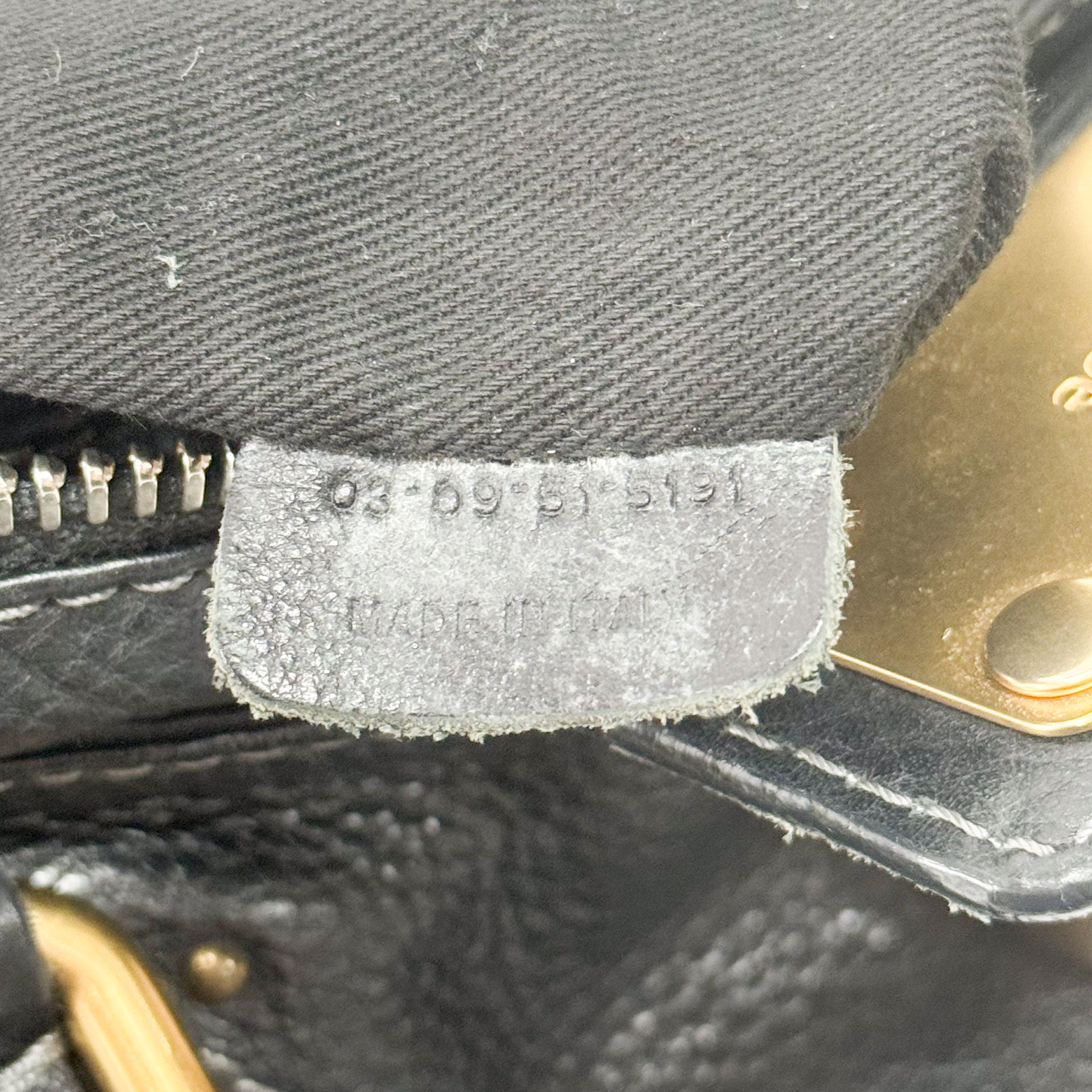 Paddington Black Leather Shoulder Bag