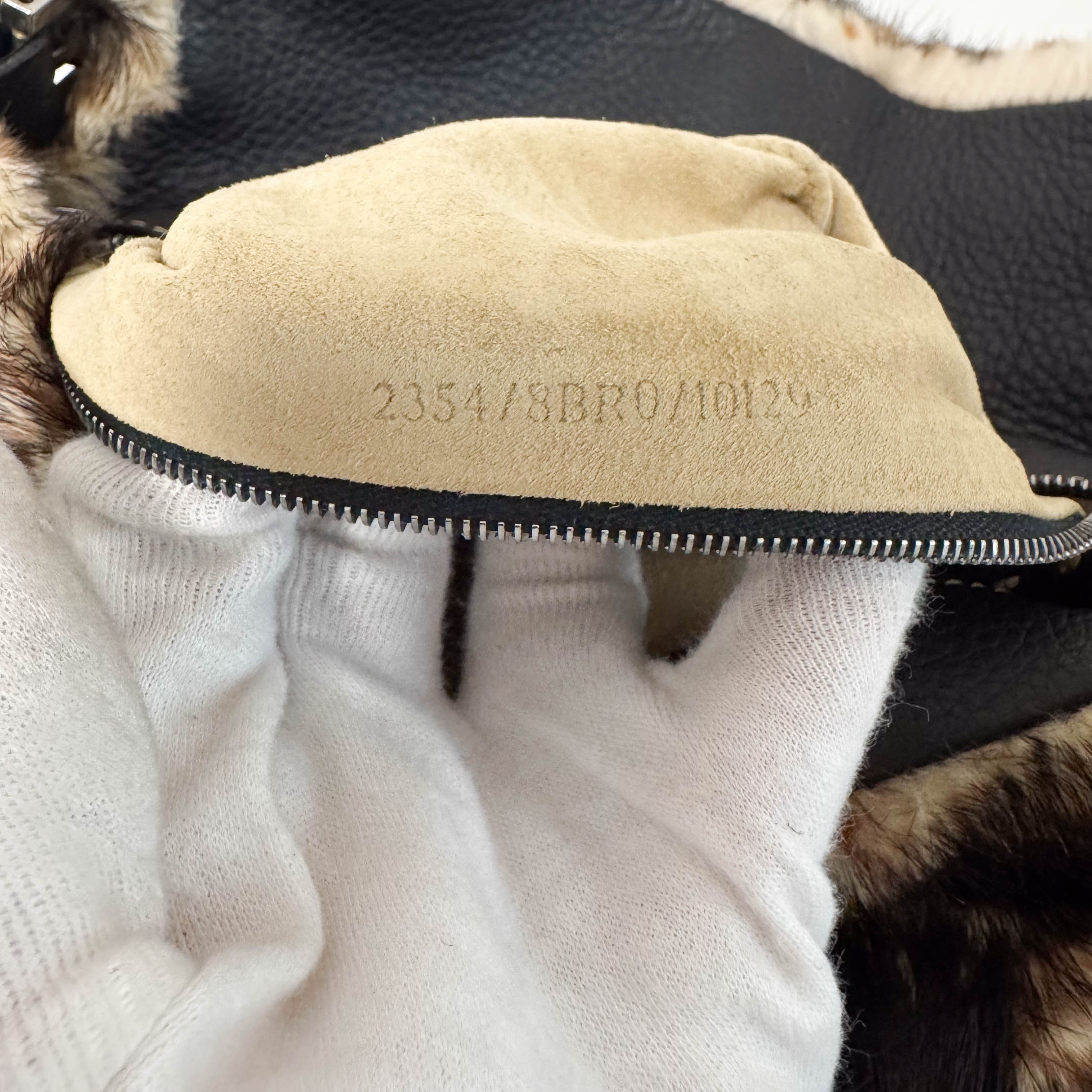 Baguette Brown Fur Selleria Shoulder Bag