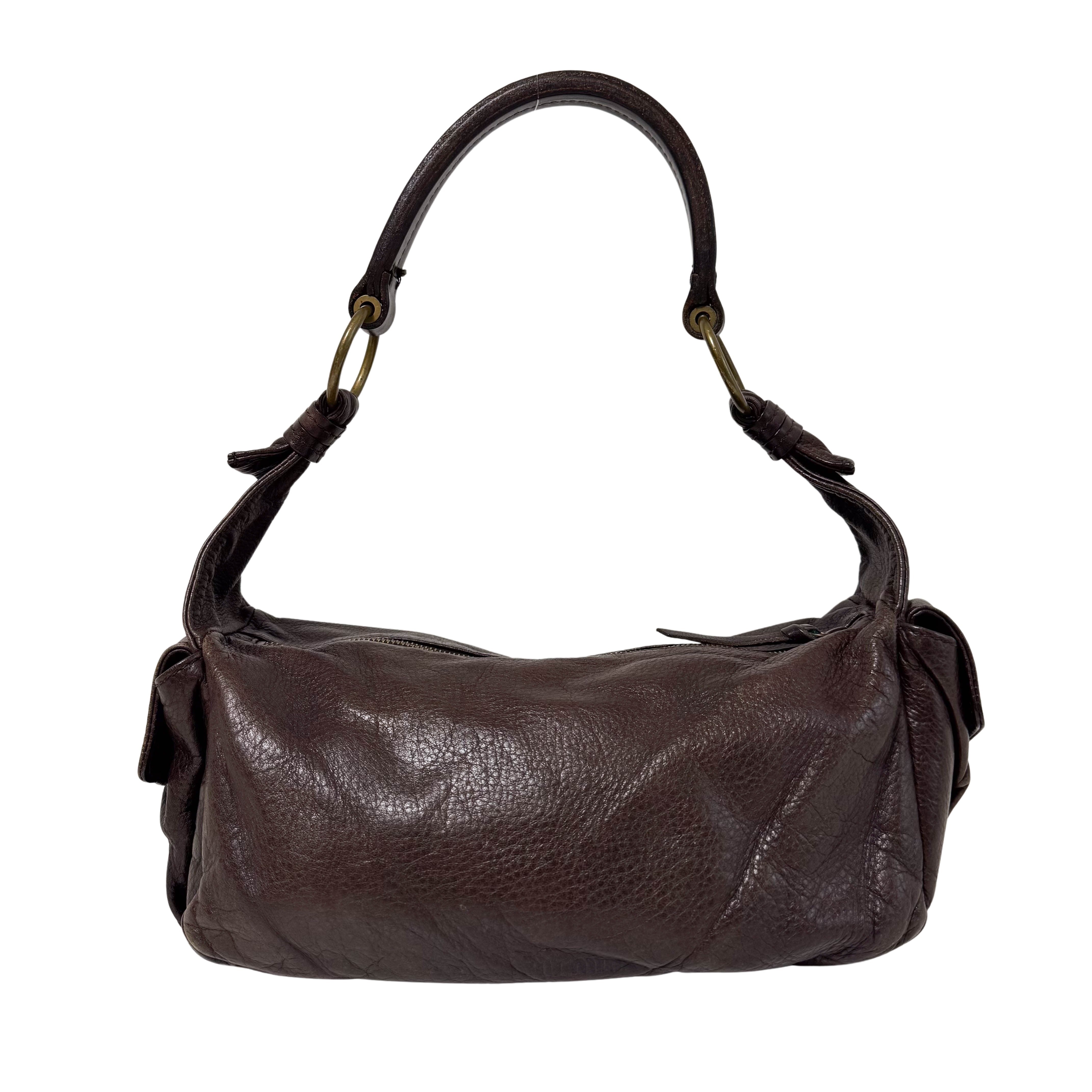 Archive Brown Leather Hobo Shoulder Bag