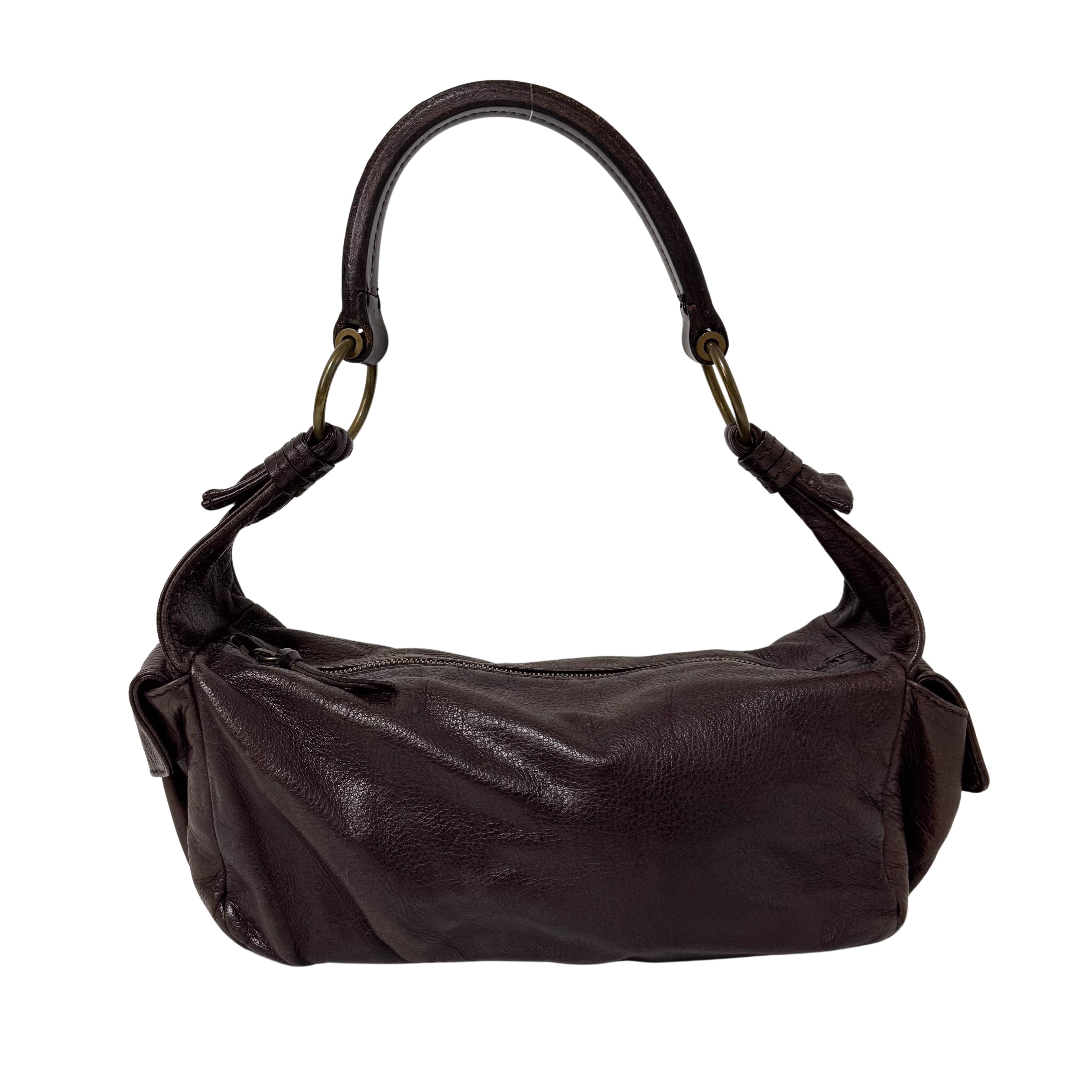 Archive Brown Leather Hobo Shoulder Bag