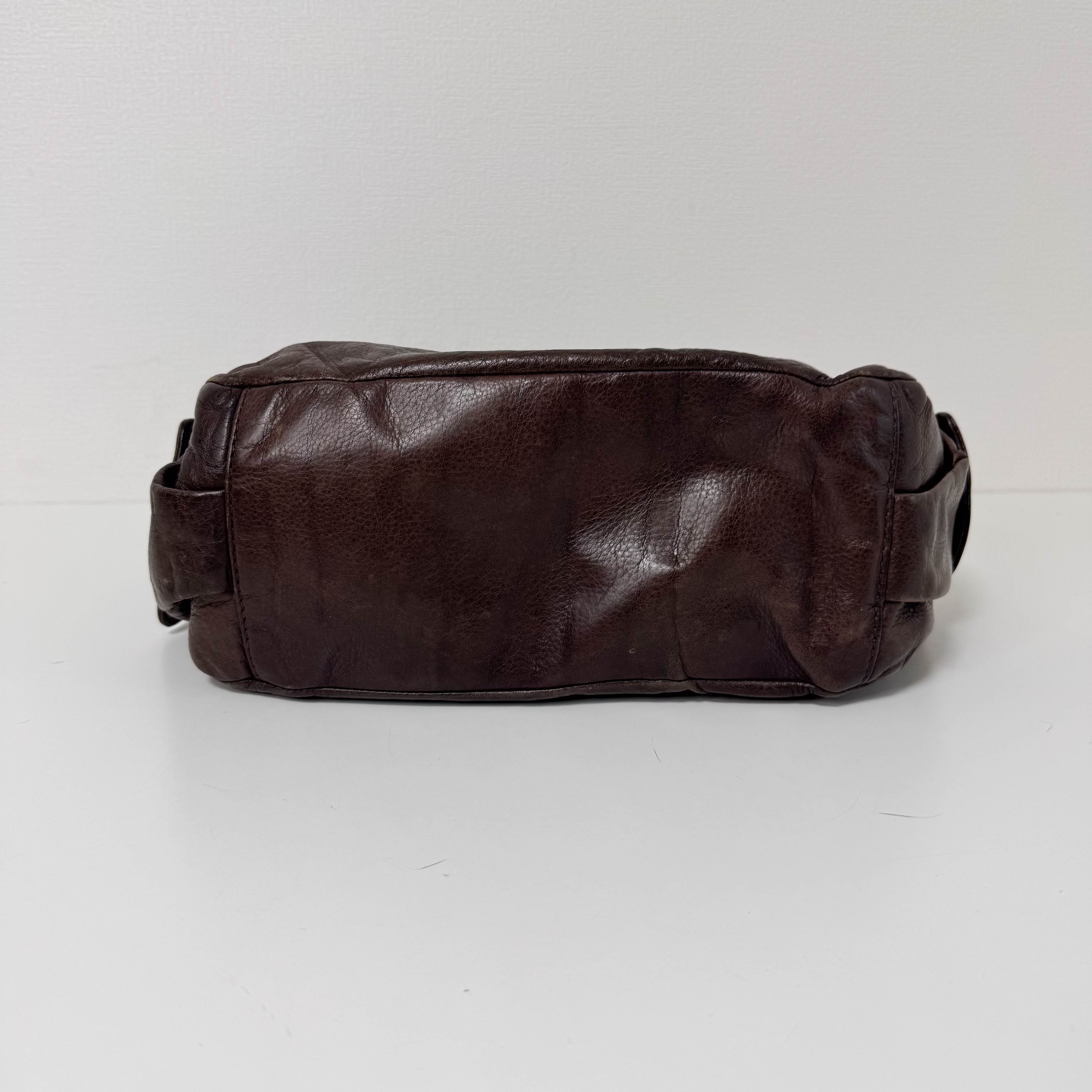 Archive Brown Leather Hobo Shoulder Bag