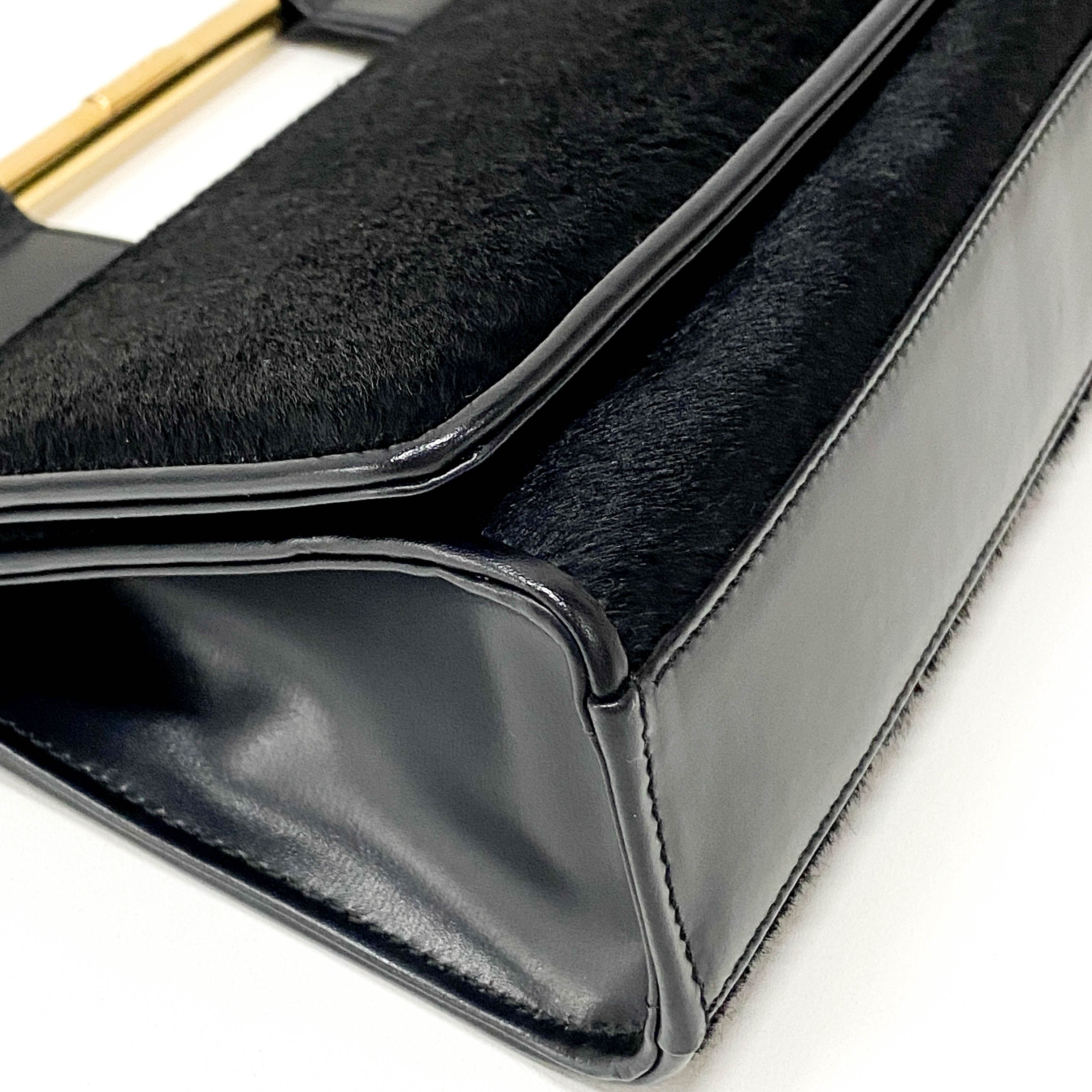Black Pony Hair Handbag