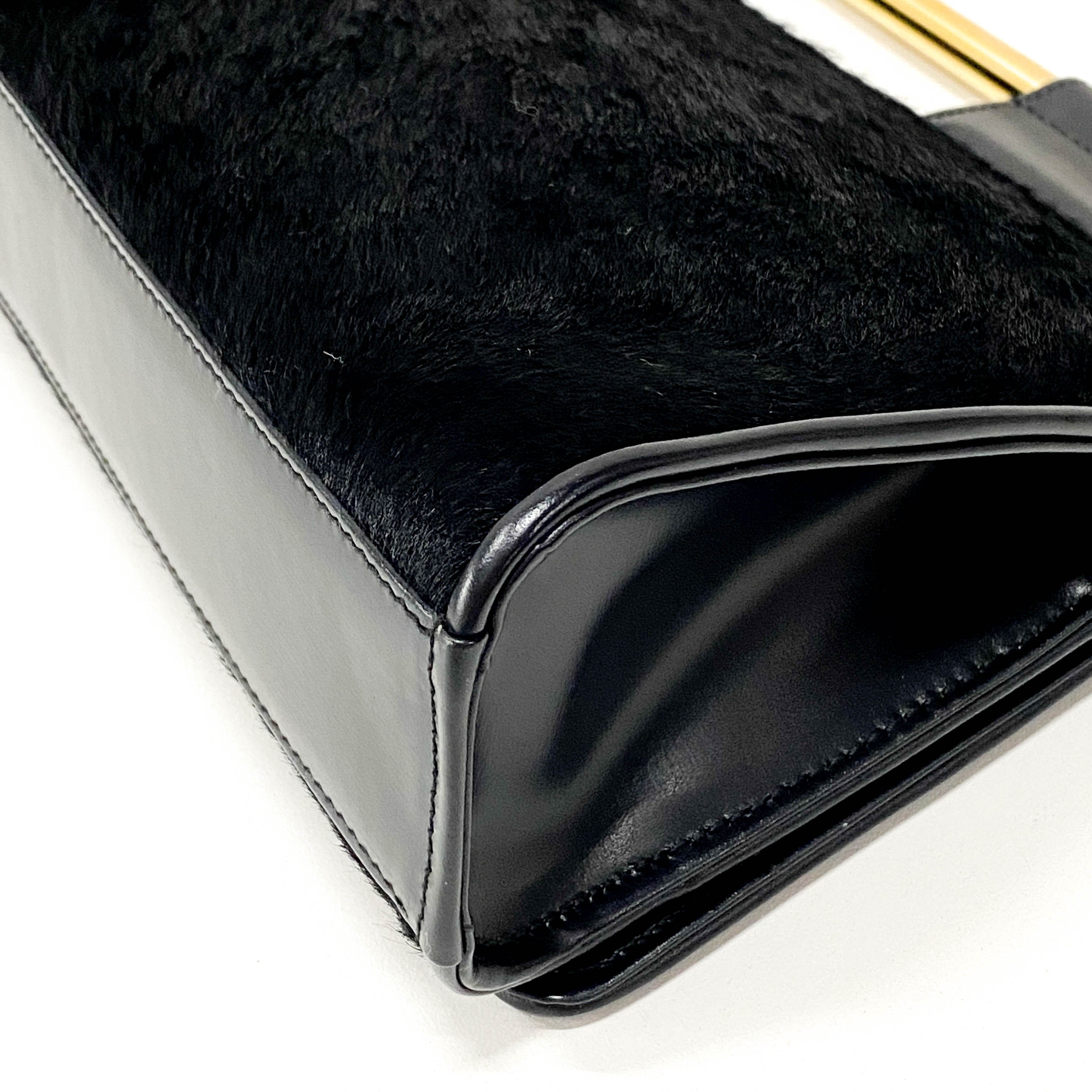 Black Pony Hair Handbag