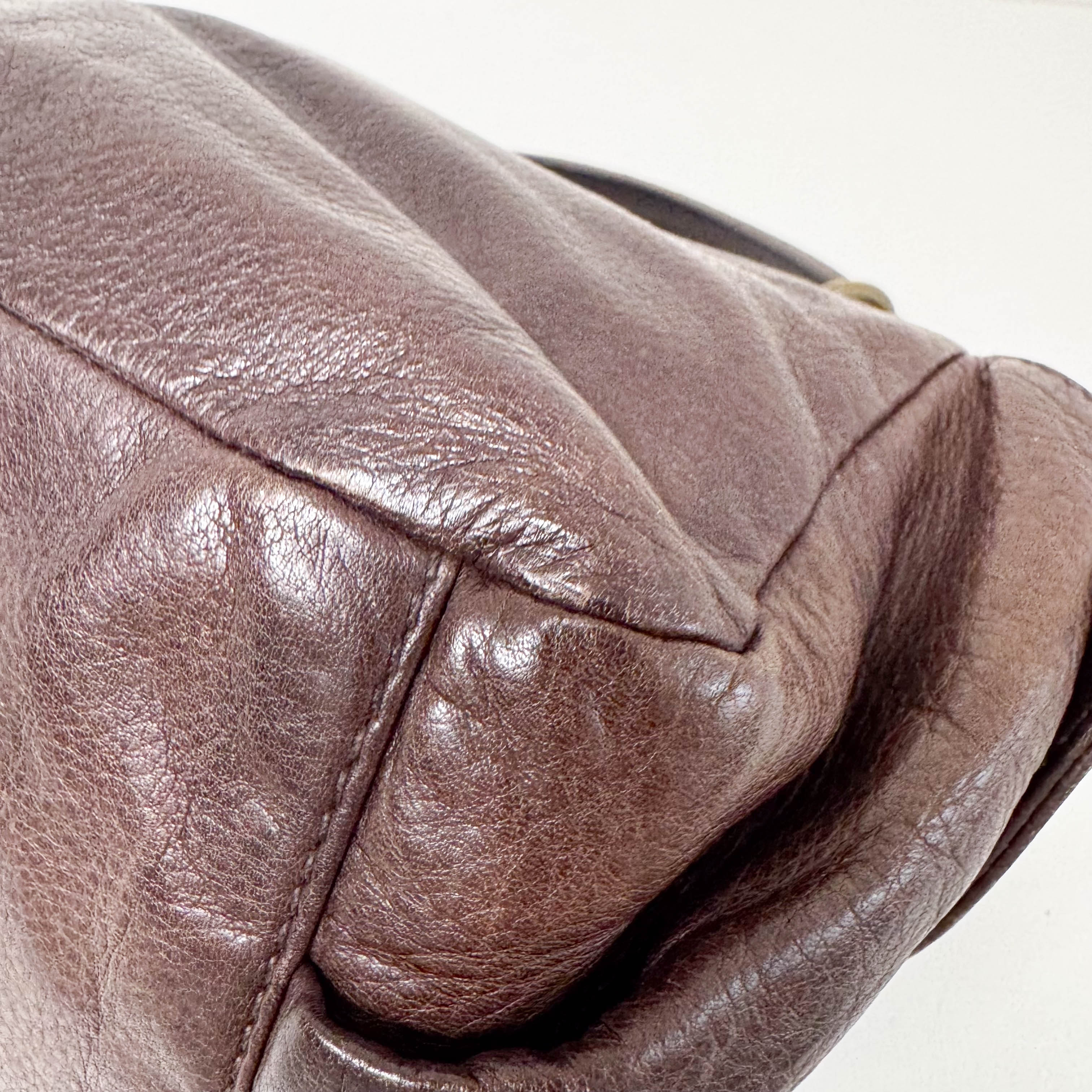 Archive Brown Leather Hobo Shoulder Bag