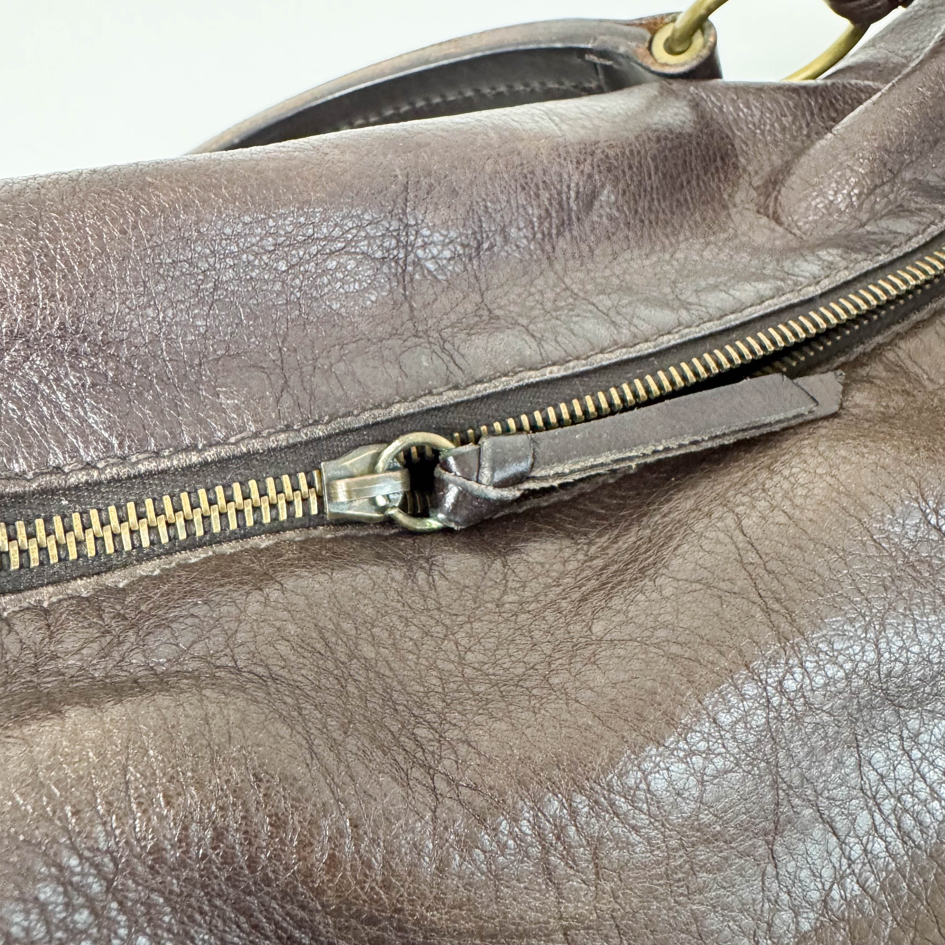 Archive Brown Leather Hobo Shoulder Bag