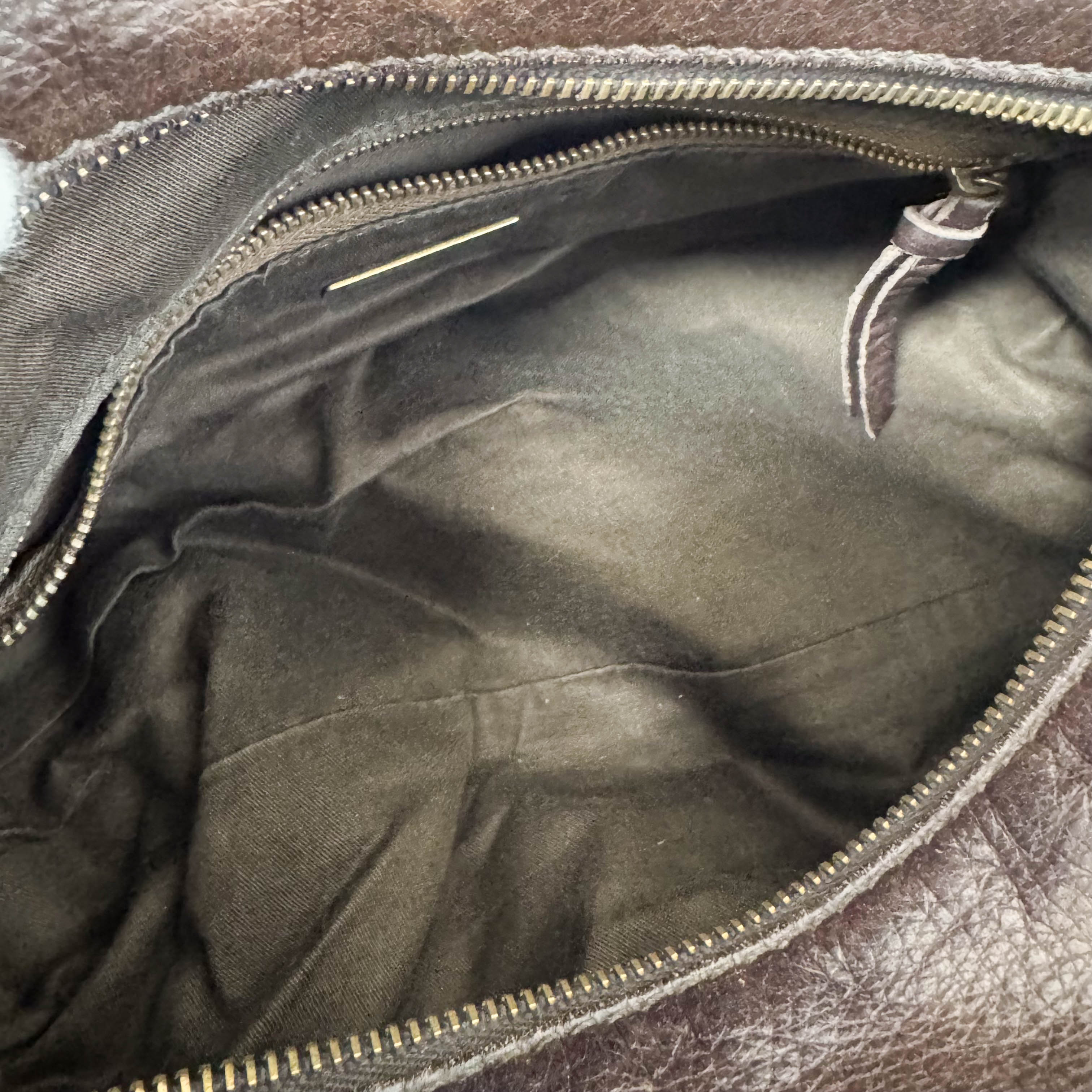 Archive Brown Leather Hobo Shoulder Bag