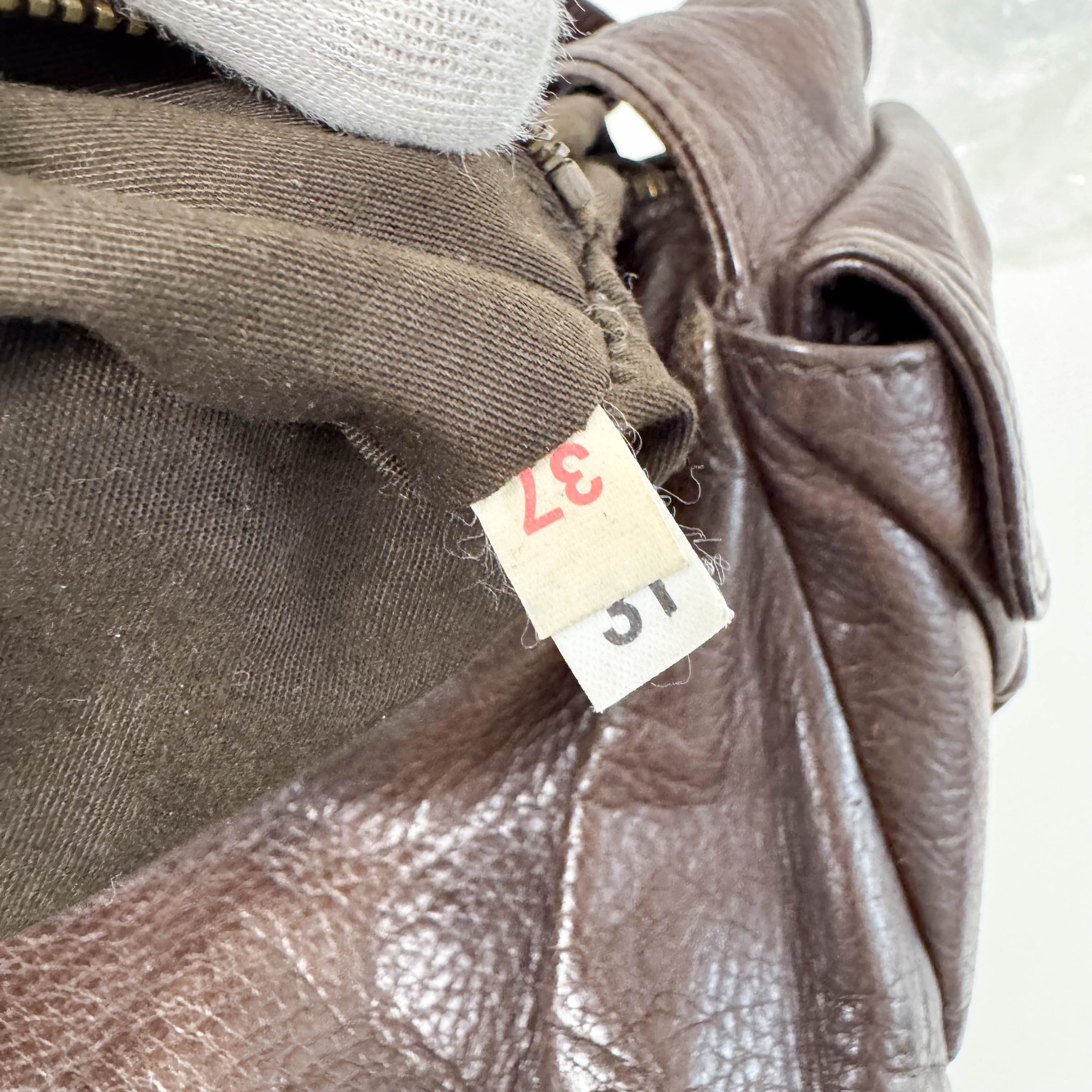 Archive Brown Leather Hobo Shoulder Bag