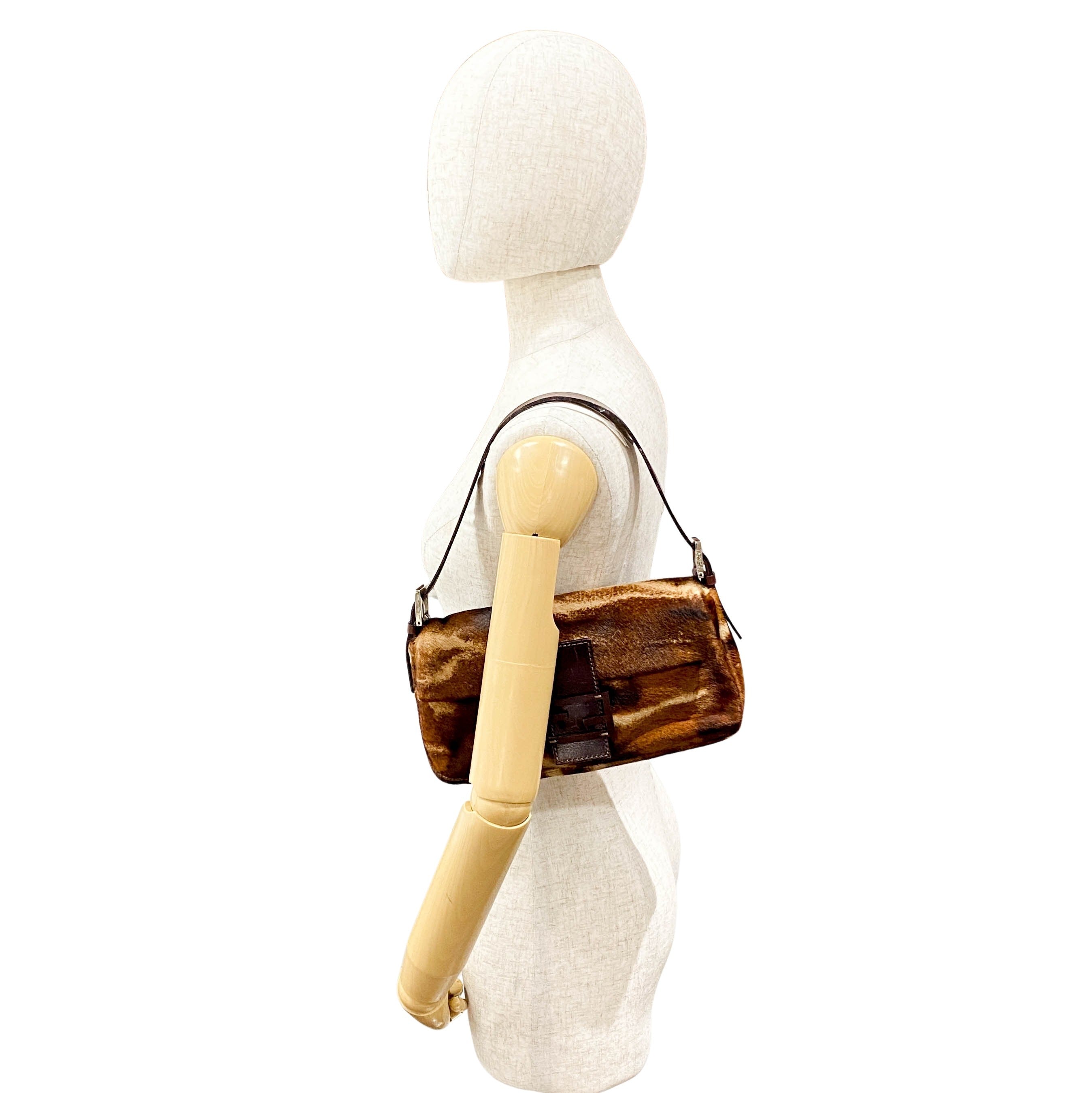 Baguette Brown Pony Hair Bag