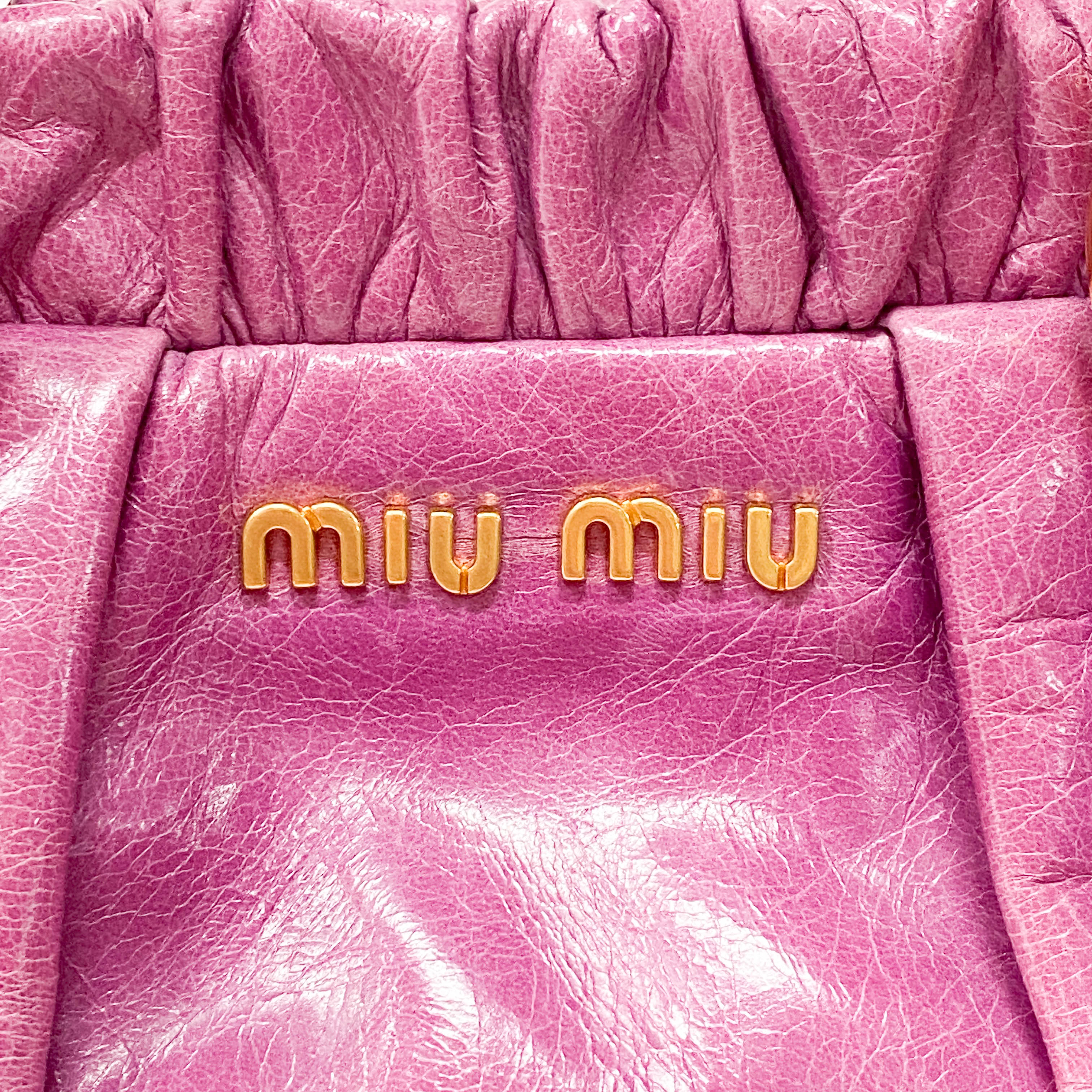 Vitello Pink Calfskin Leather Two Way Bag