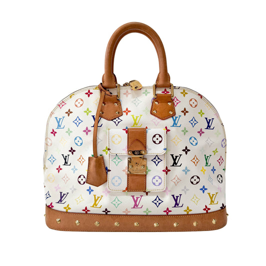 Alma Monogram Multicolor Blanc