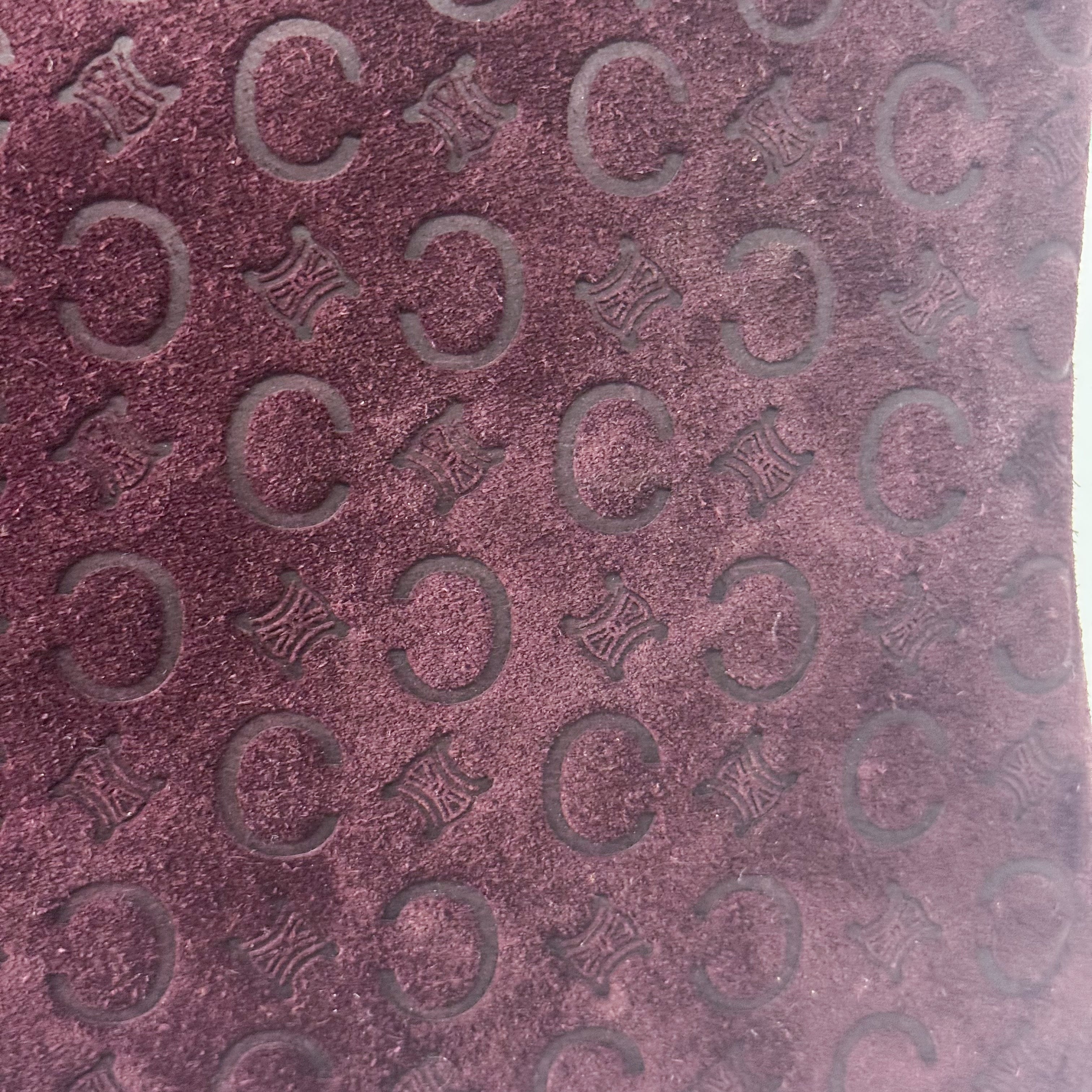 Vintage Red Suede Shoulder Bag