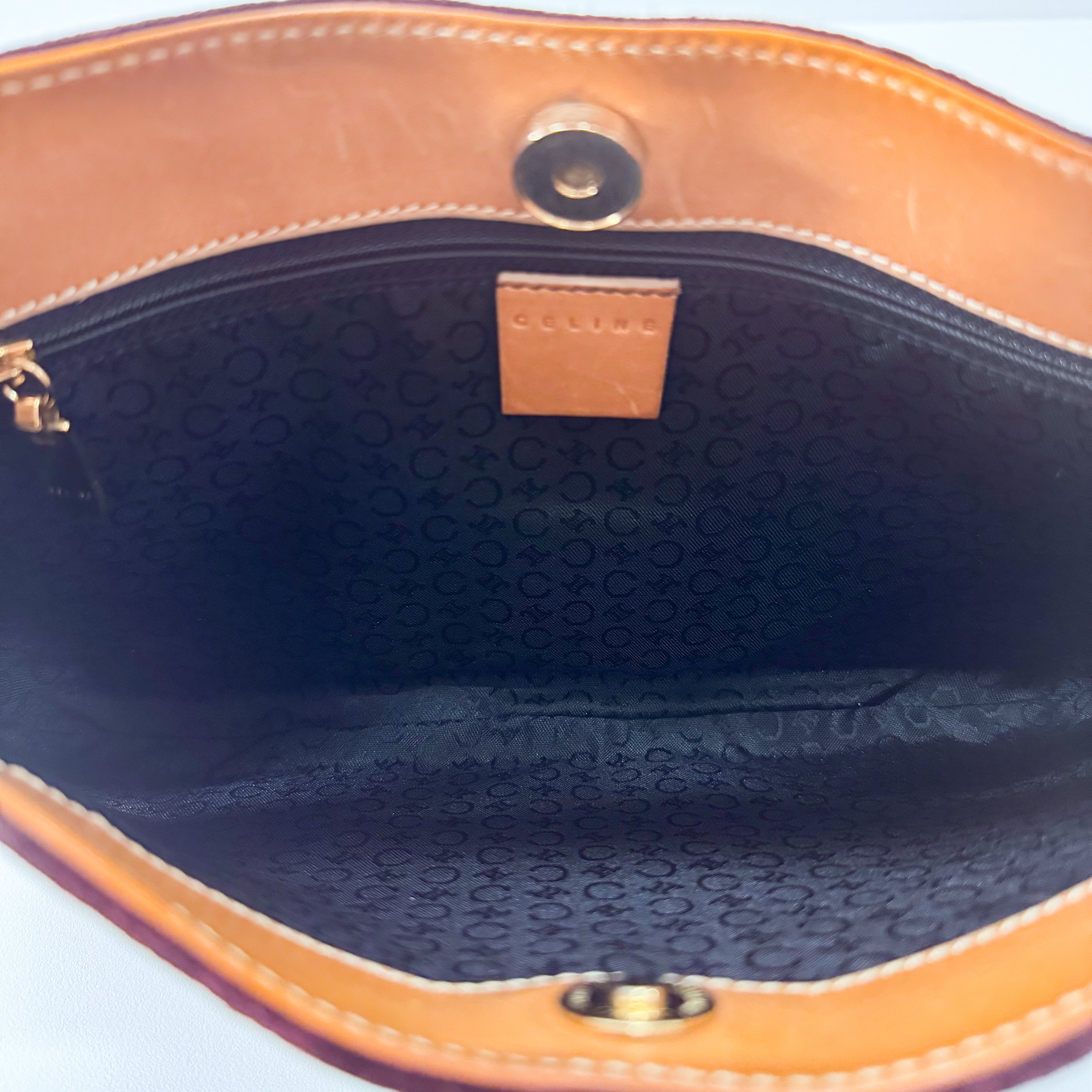 Vintage Red Suede Shoulder Bag